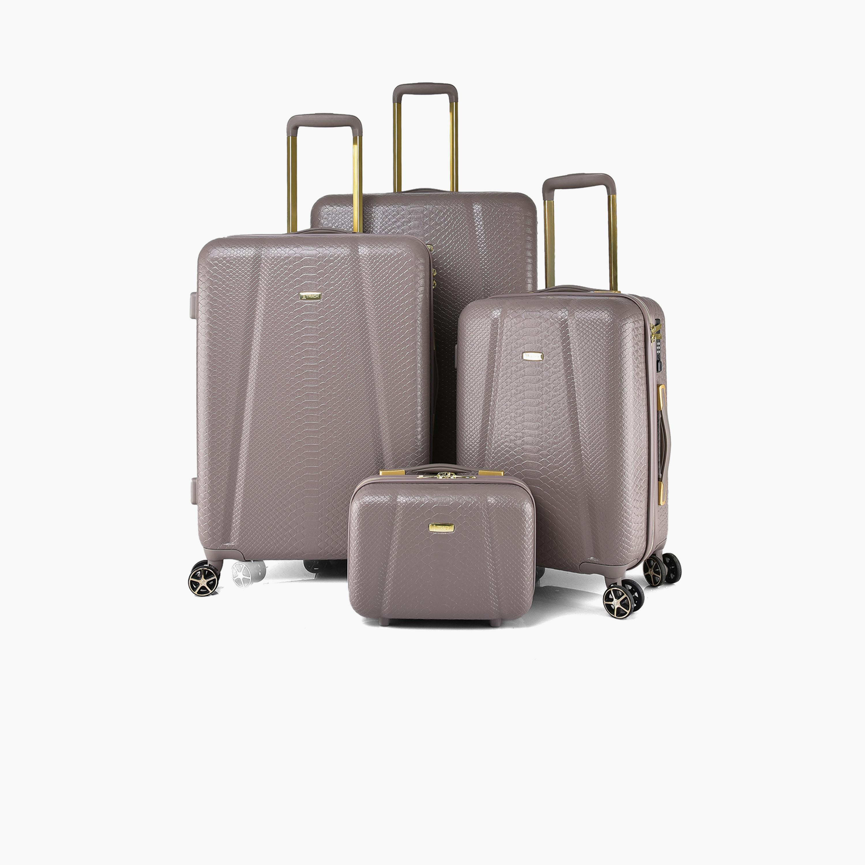 Track Set of 4 ABS Hardcase 4-Wheeler Spinner Trolley Bag with Combination Lock | 2412/4P-travel-luggagesandbags-luggage-image-25