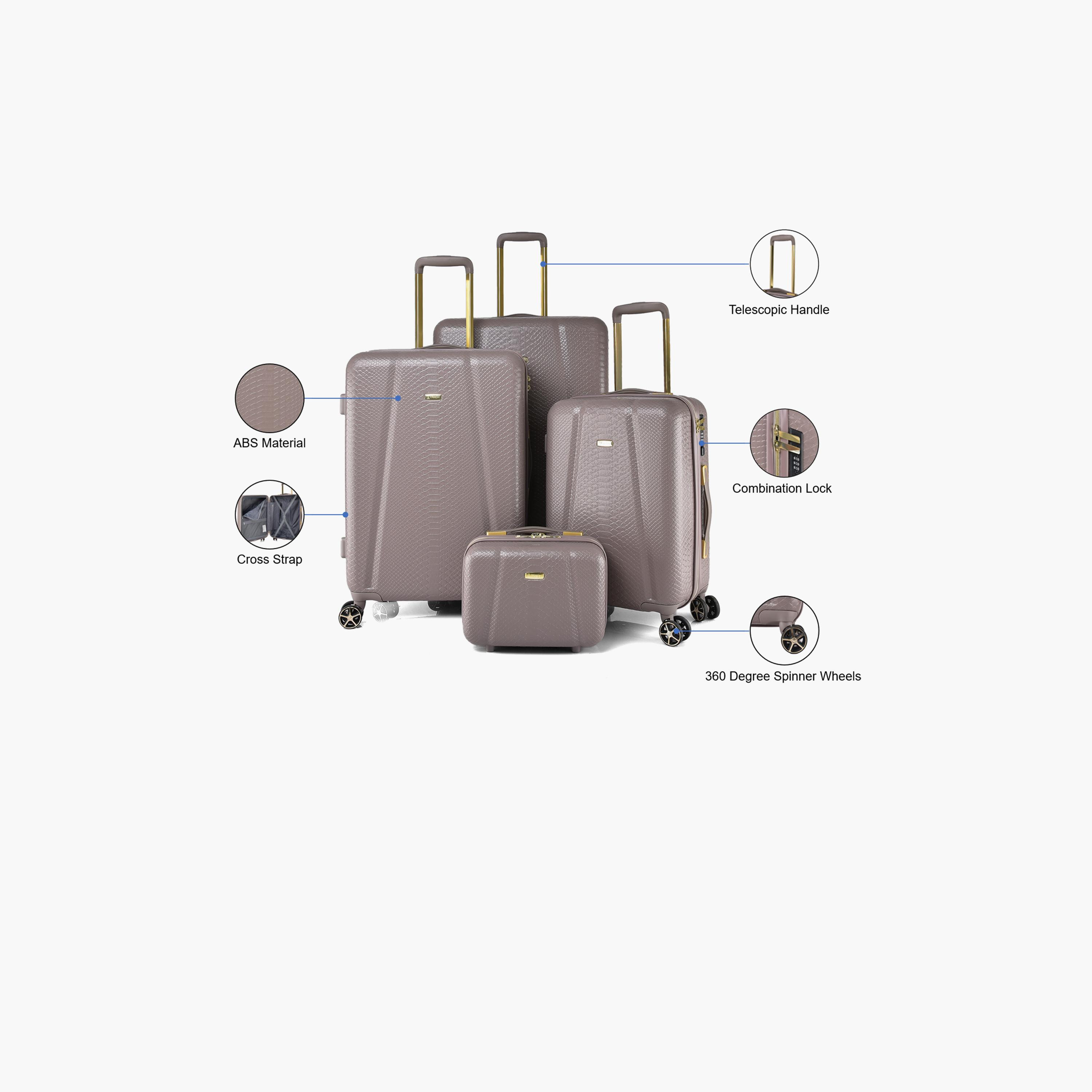 Track Set of 4 ABS Hardcase 4-Wheeler Spinner Trolley Bag with Combination Lock | 2412/4P-travel-luggagesandbags-luggage-image-29