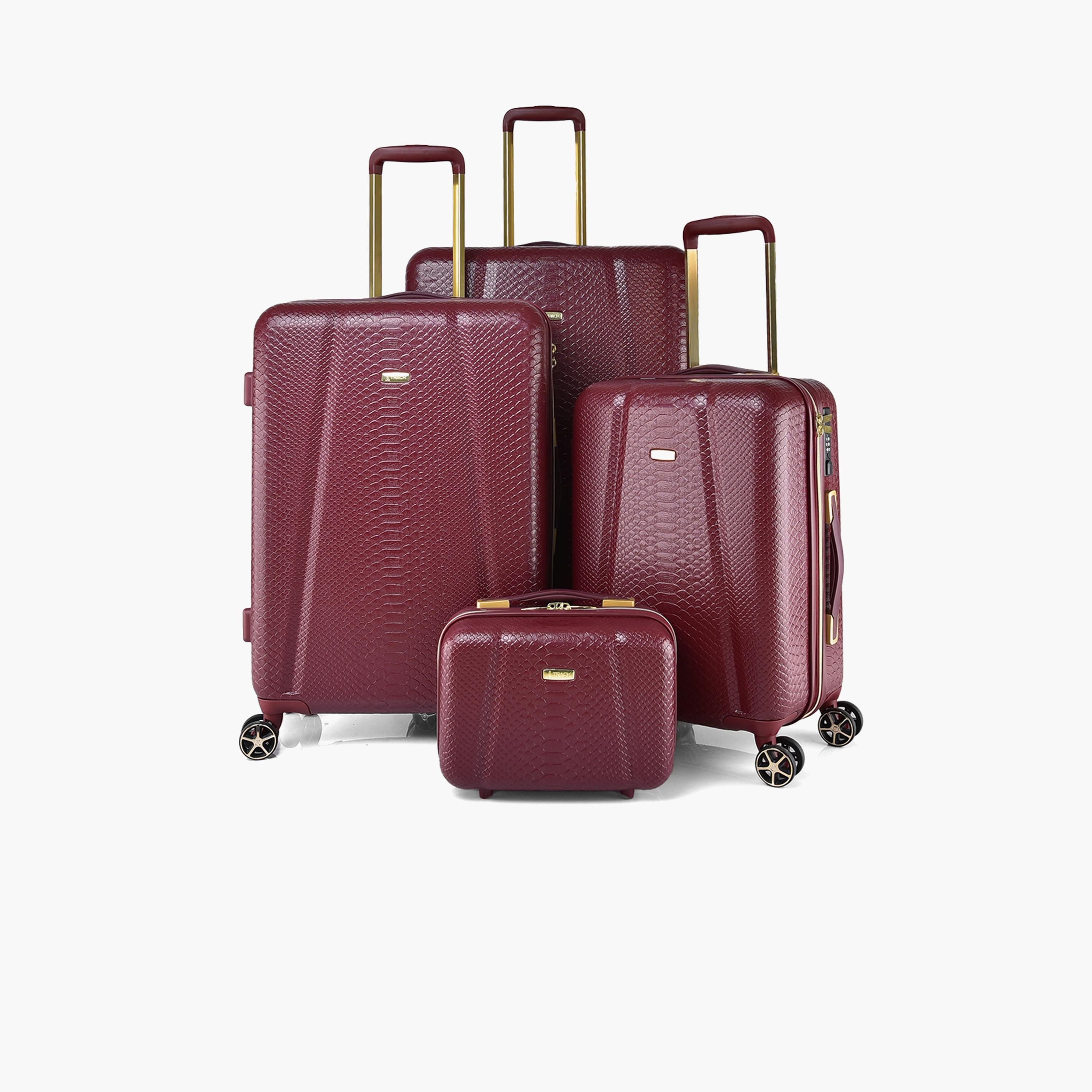 Track Set of 4 ABS Hardcase 4-Wheeler Spinner Trolley Bag with Combination Lock | 2412/4P-travel-luggagesandbags-luggage-image-13