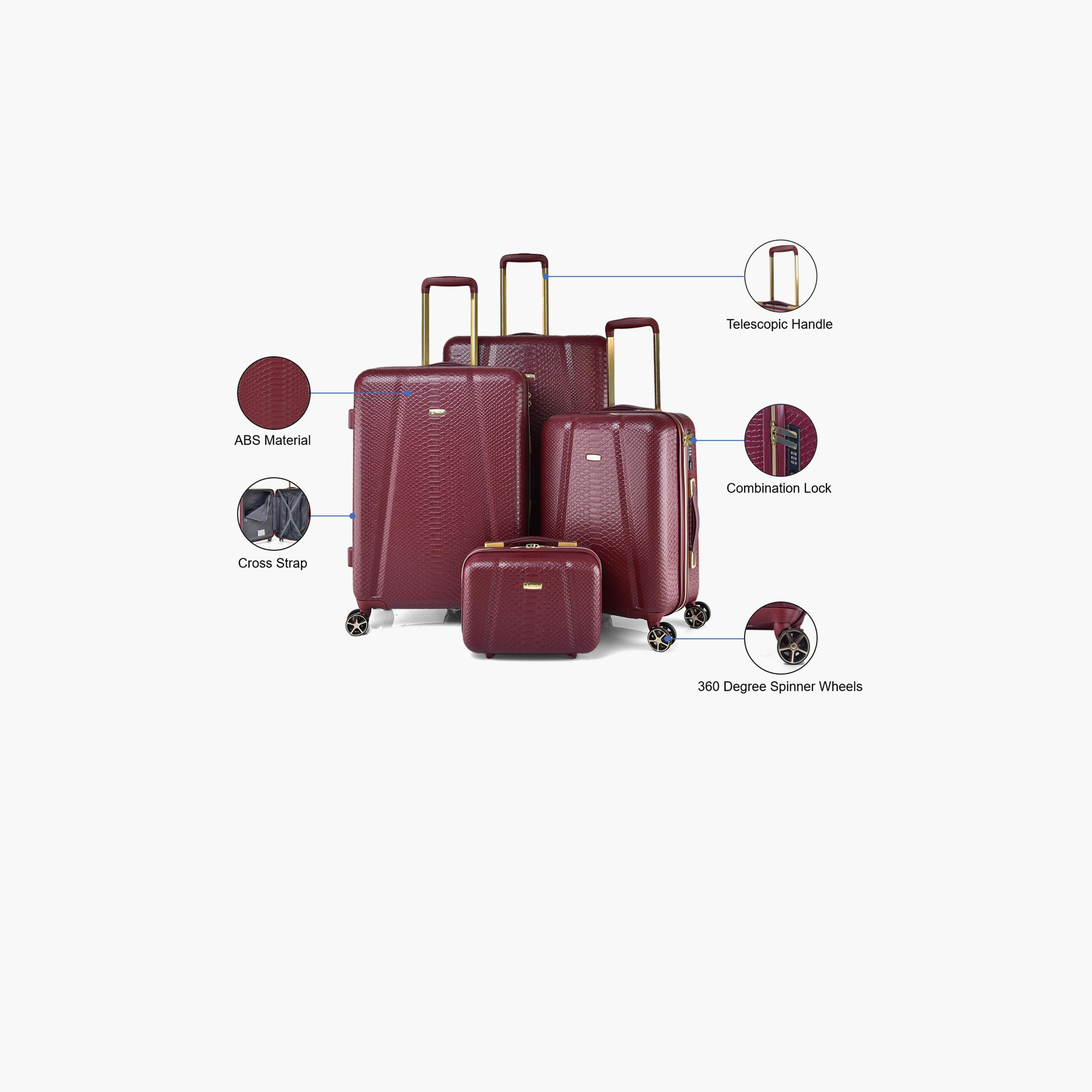 Track Set of 4 ABS Hardcase 4-Wheeler Spinner Trolley Bag with Combination Lock | 2412/4P-travel-luggagesandbags-luggage-image-17