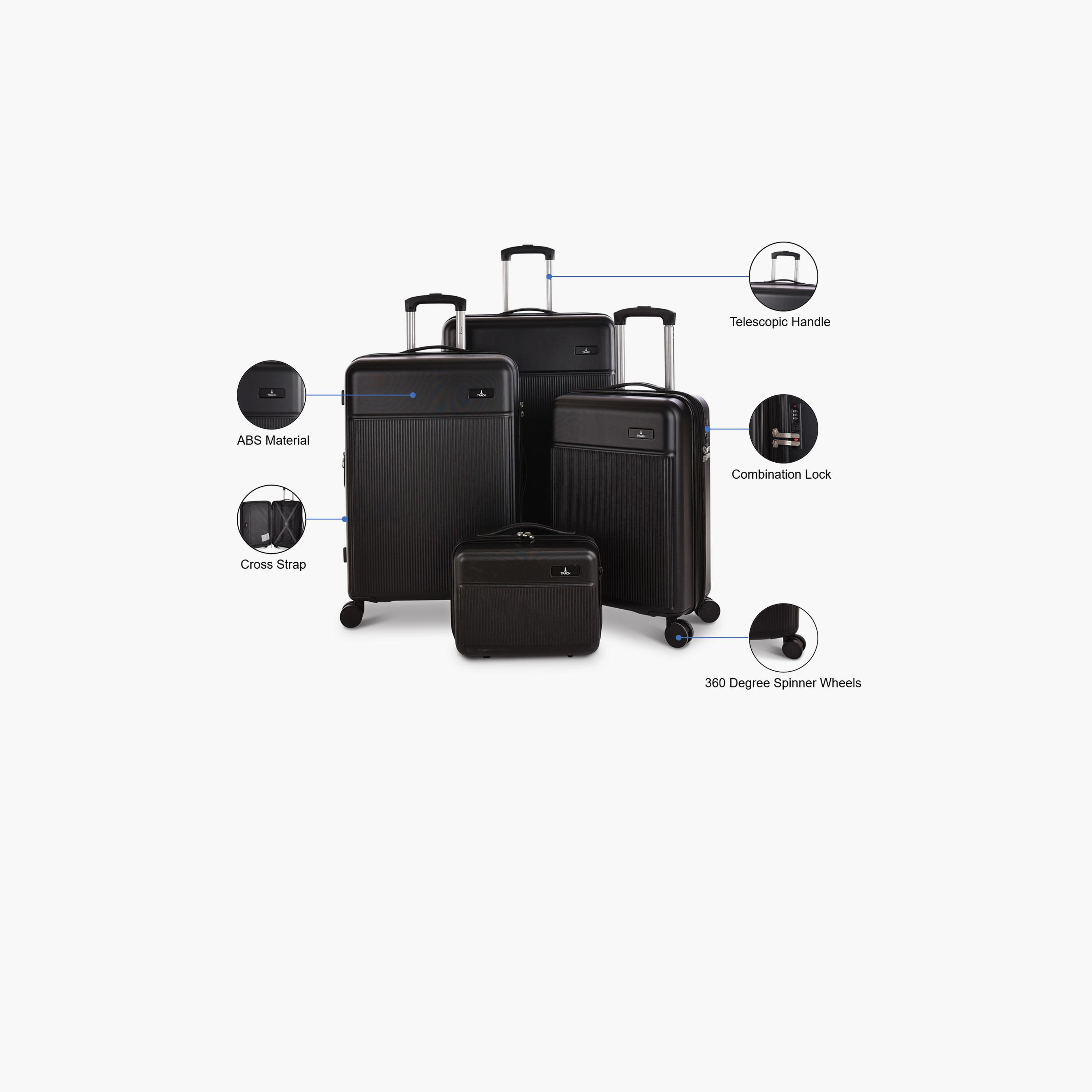 Track Set of 4 ABS Hardcase 4-Wheeler Spinner Trolley Bag with Combination Lock | 800/4P-travel-luggagesandbags-luggage-image-5