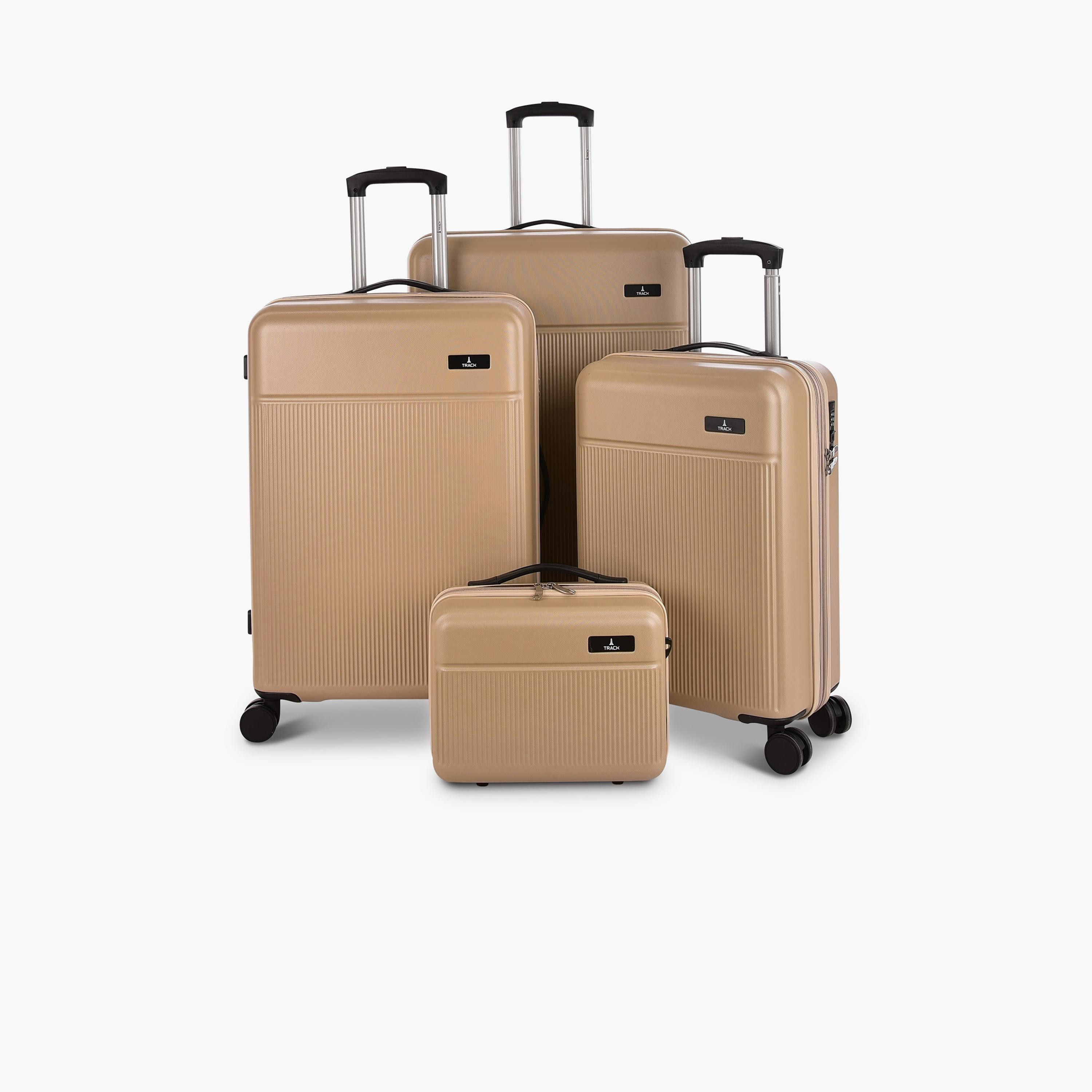 Track Set of 4 ABS Hardcase 4-Wheeler Spinner Trolley Bag with Combination Lock | 800/4P-travel-luggagesandbags-luggage-image-1
