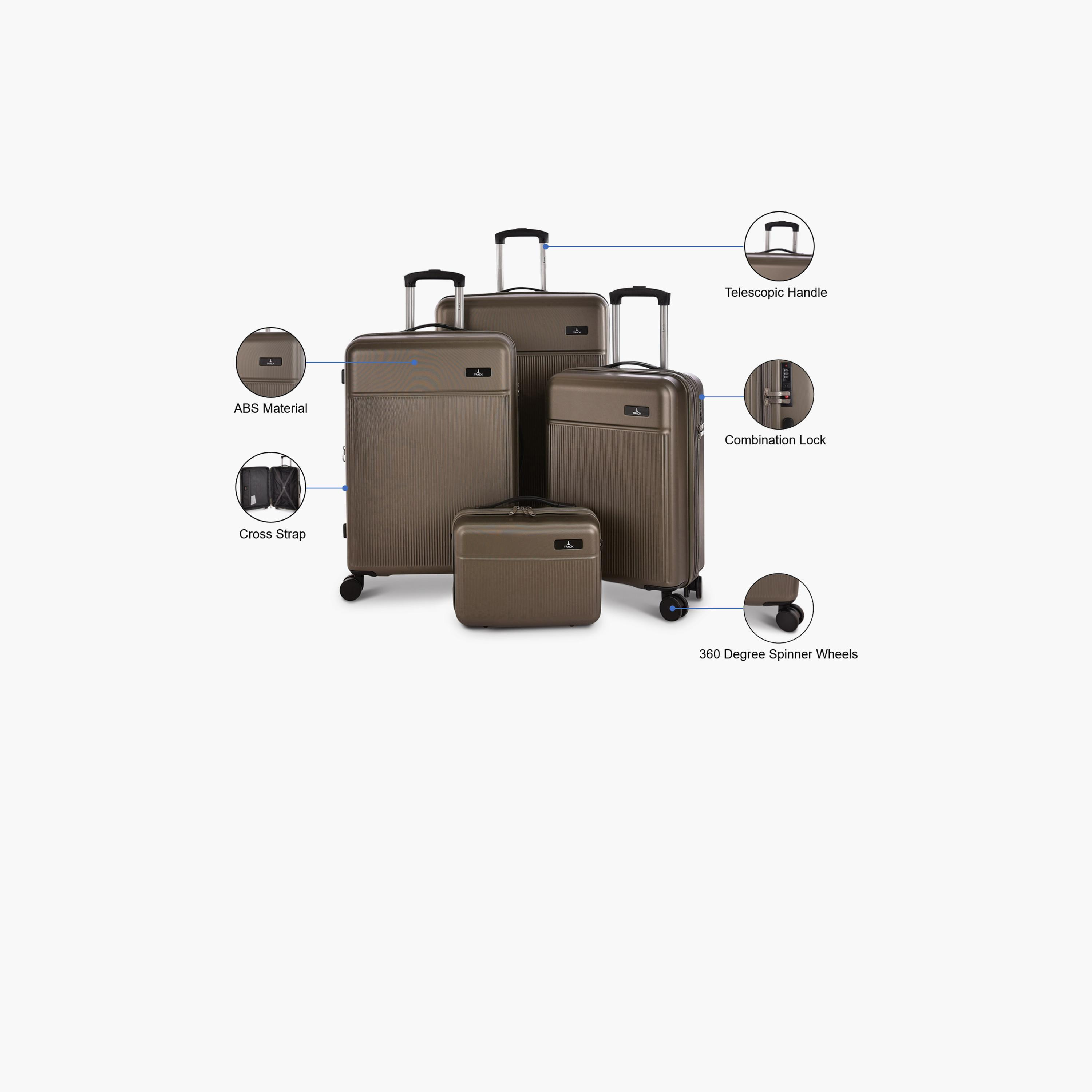 Track Set of 4 ABS Hardcase 4-Wheeler Spinner Trolley Bag with Combination Lock | 800/4P-travel-luggagesandbags-luggage-image-29