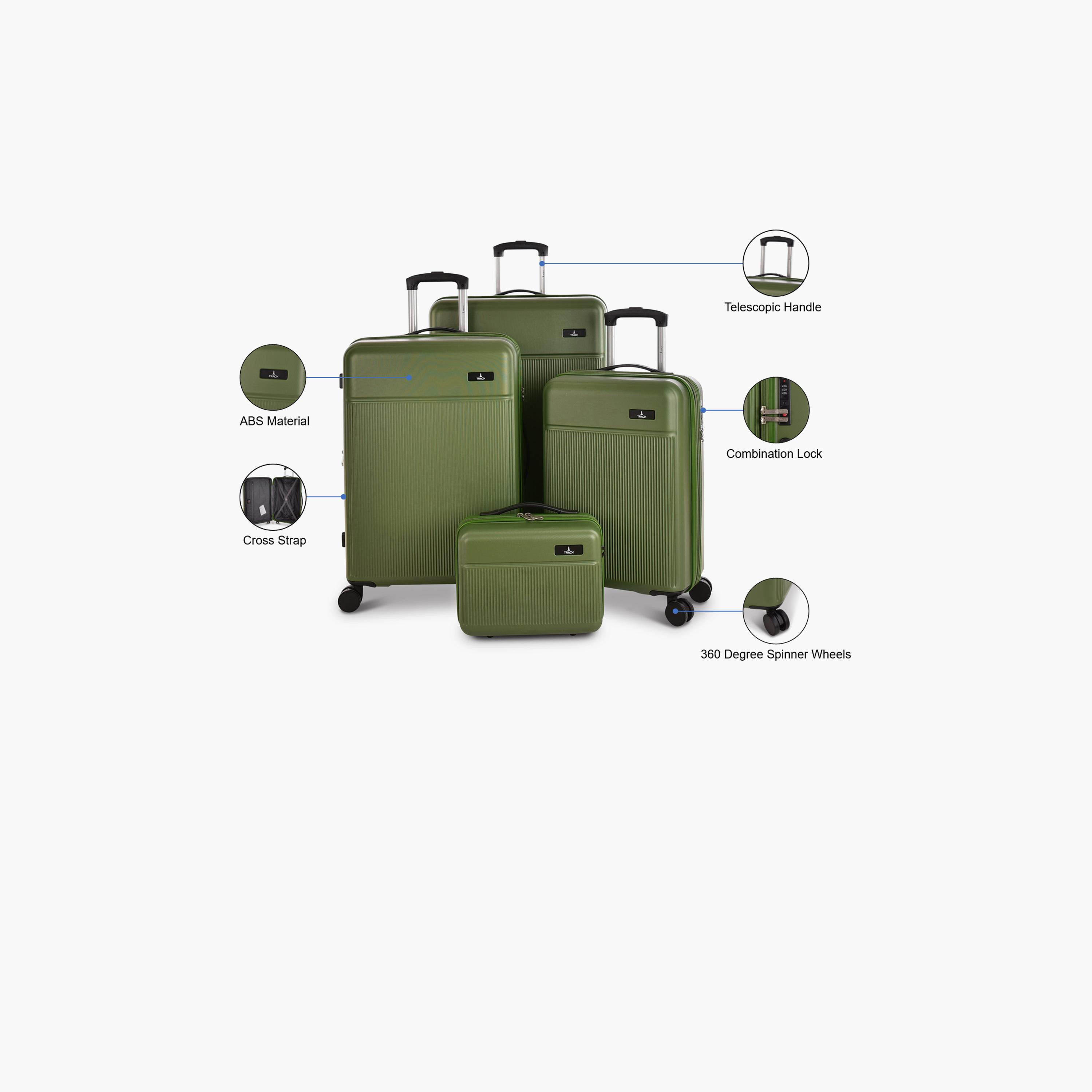 Track Set of 4 ABS Hardcase 4-Wheeler Spinner Trolley Bag with Combination Lock | 800/4P-travel-luggagesandbags-luggage-image-41