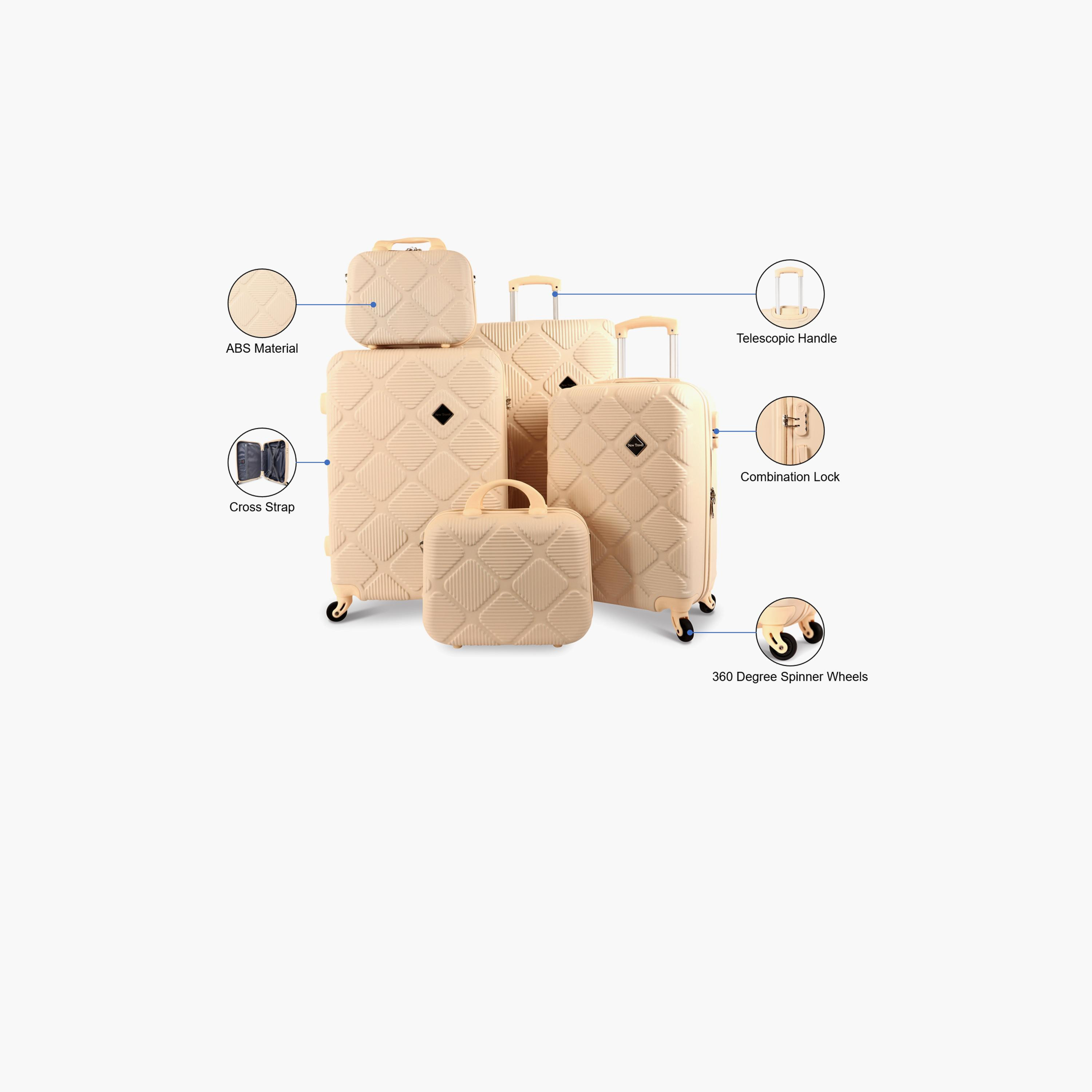 نيو ترافيل- طقم شنط سفر 5 شنط ABS بأربع عجلات دوارة مع قفل مجمع | K2219/5P-travel-luggagesandbags-luggage-image-5