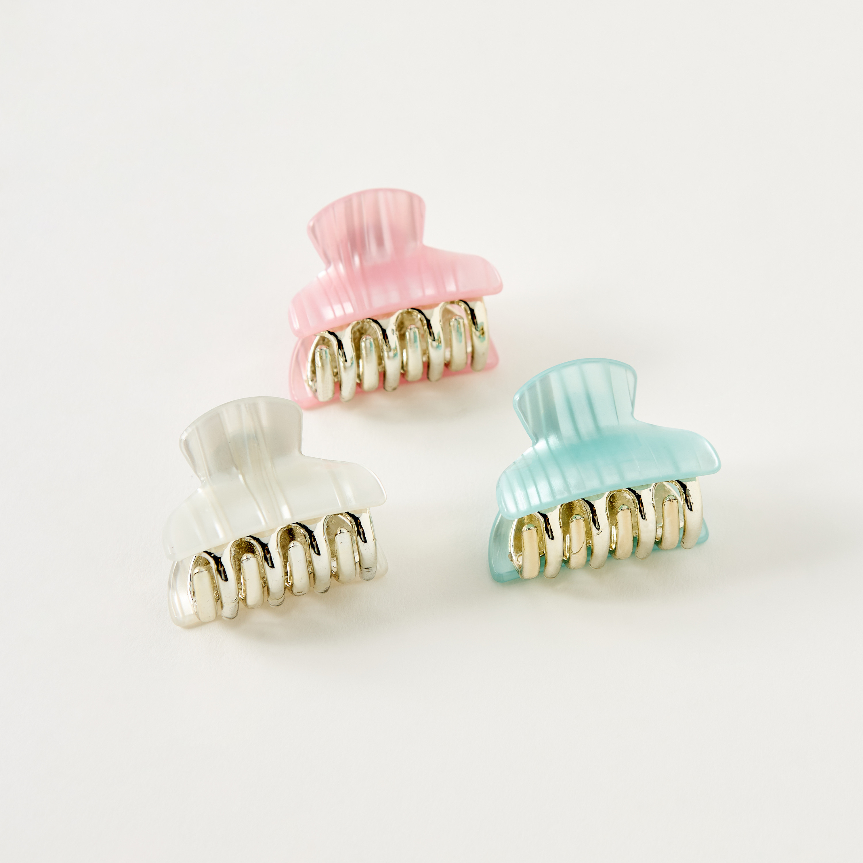 مشابك شعر بارزة الملمس - طقم من 3 قطع-women-hairaccessories-clamps-image-1