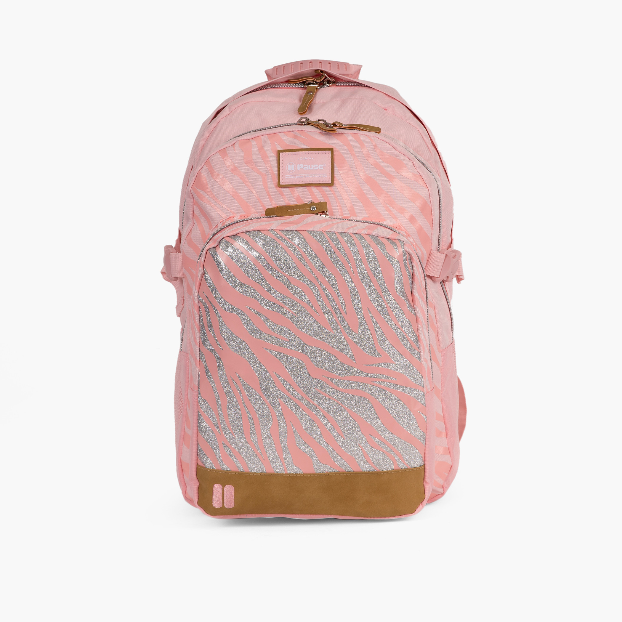 شنطة ظهر 18 بوصة بطبعات وحمالات قابلة للتعديل وسحاب إغلاق من بوز - 27x13x44 سم-school-bagsandbackpacks-backpacks-image-1