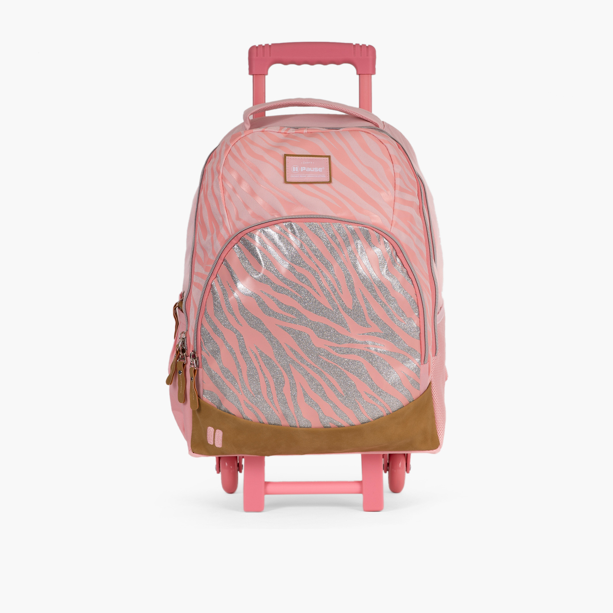 PAUSE Printed 18-inch Trolley Backpack with Retractable Handle and Zip Closure - 28x13x45 cms-cpkids-backtoschool-schoolbagsandbackpacks-trolleybags-image-1