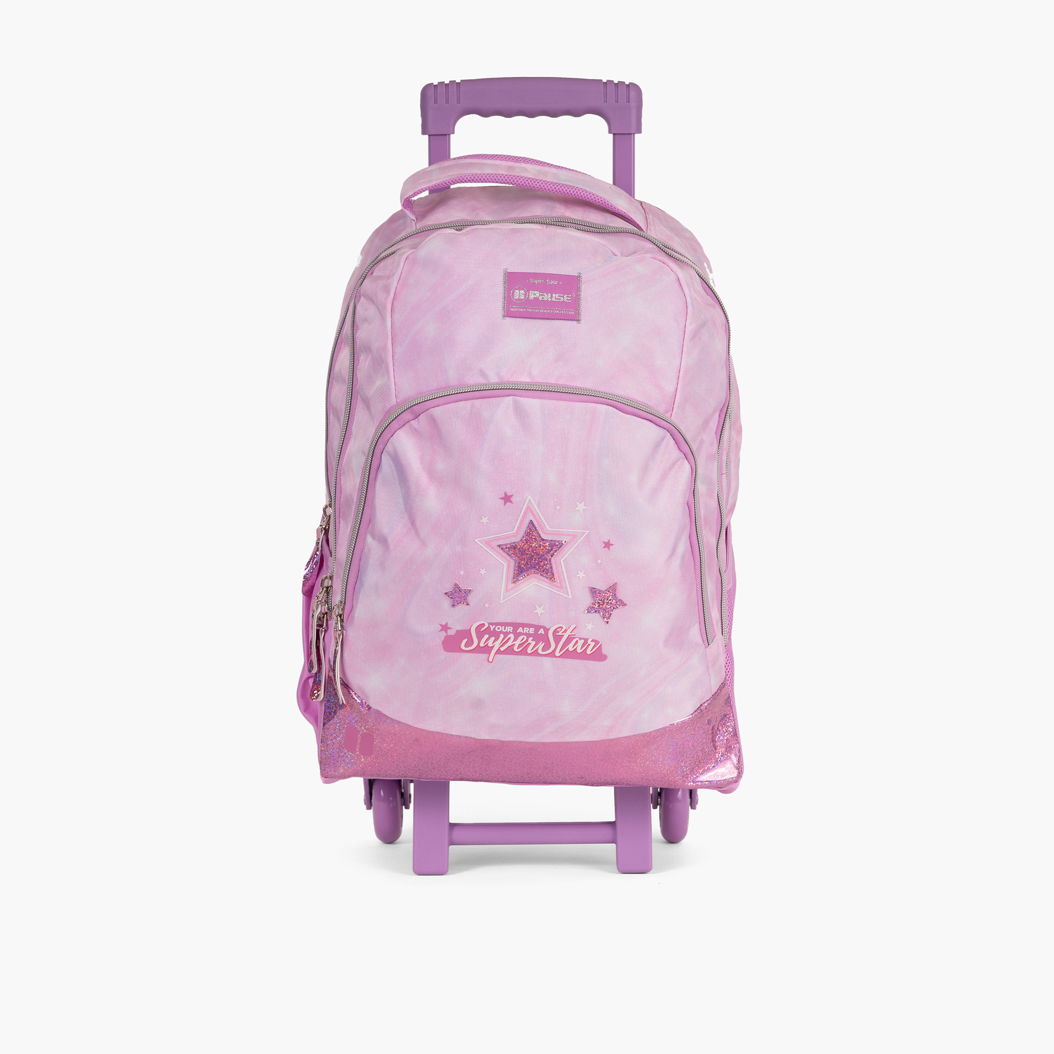 PAUSE Star Embellished 18-inch Softcase Trolley Bag with Retractable Handle-school-bagsandbackpacks-trolleybags-image-1