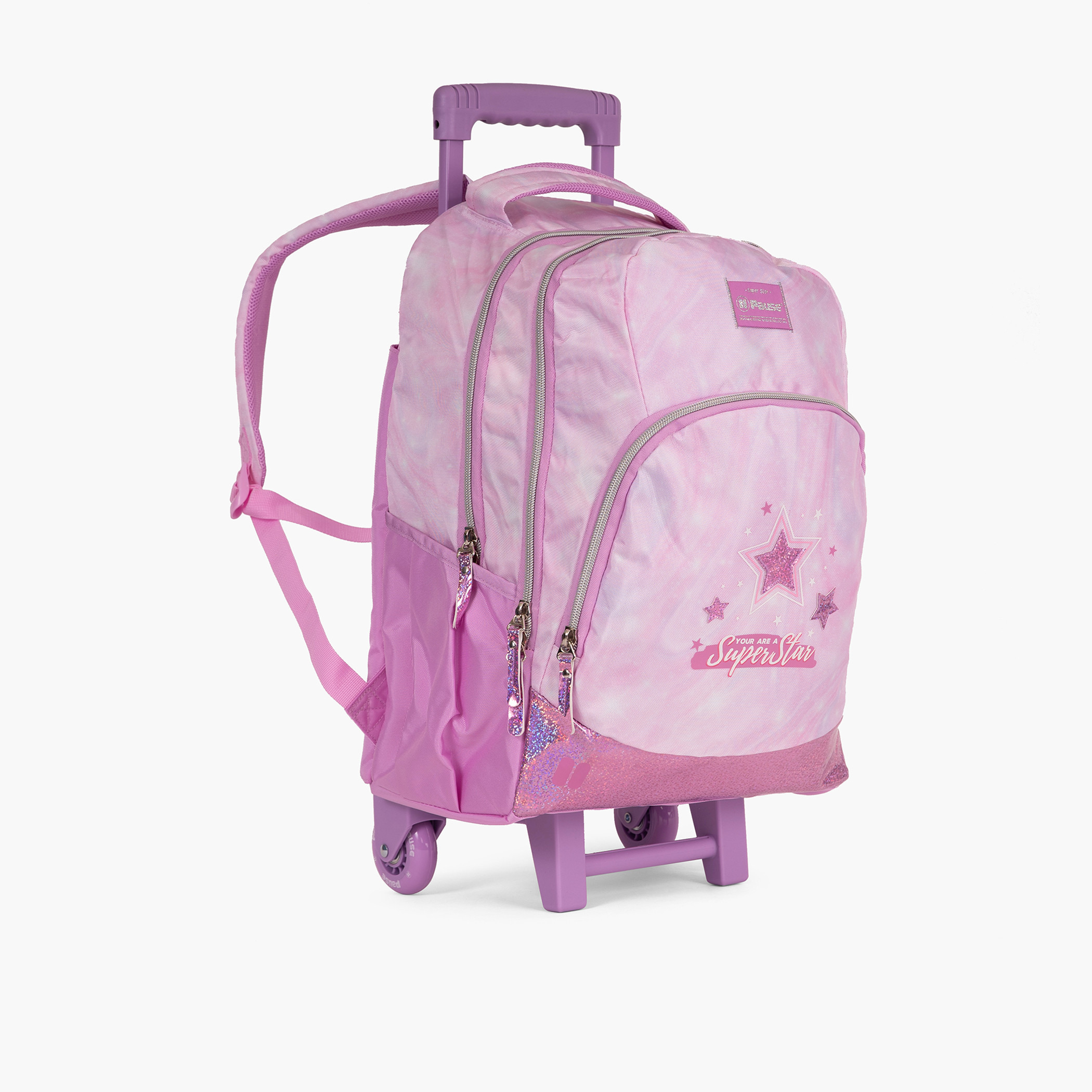 شنطة ترولي لينة 18 بوصة بمقبض قابل للسحب وبتزيينات نجمة من بوز-school-bagsandbackpacks-trolleybags-image-2