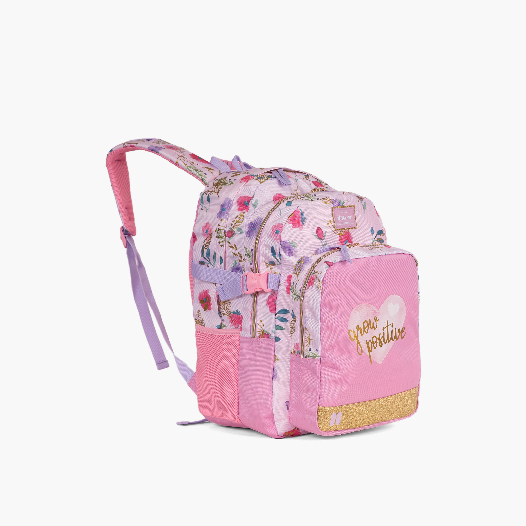 PAUSE 18-inch Floral Print Backpack with Adjustable Straps and Zip Closure - 27x13x44 cms-school-bagsandbackpacks-backpacks-image-2
