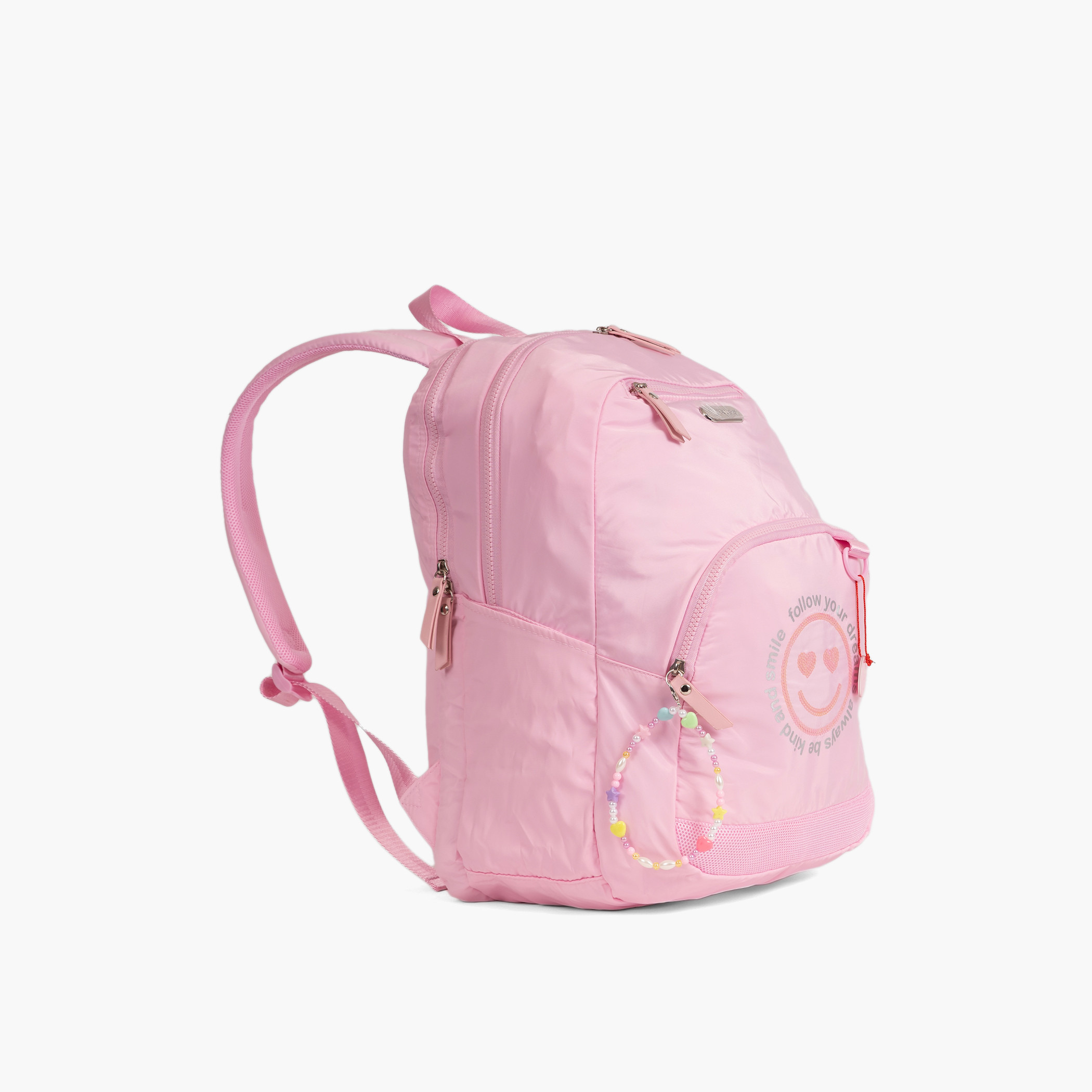 PAUSE 18-inch Smiley Print Backpack with Adjustable Straps and Zip Closure - 28x13x45 cms-school-bagsandbackpacks-backpacks-image-1