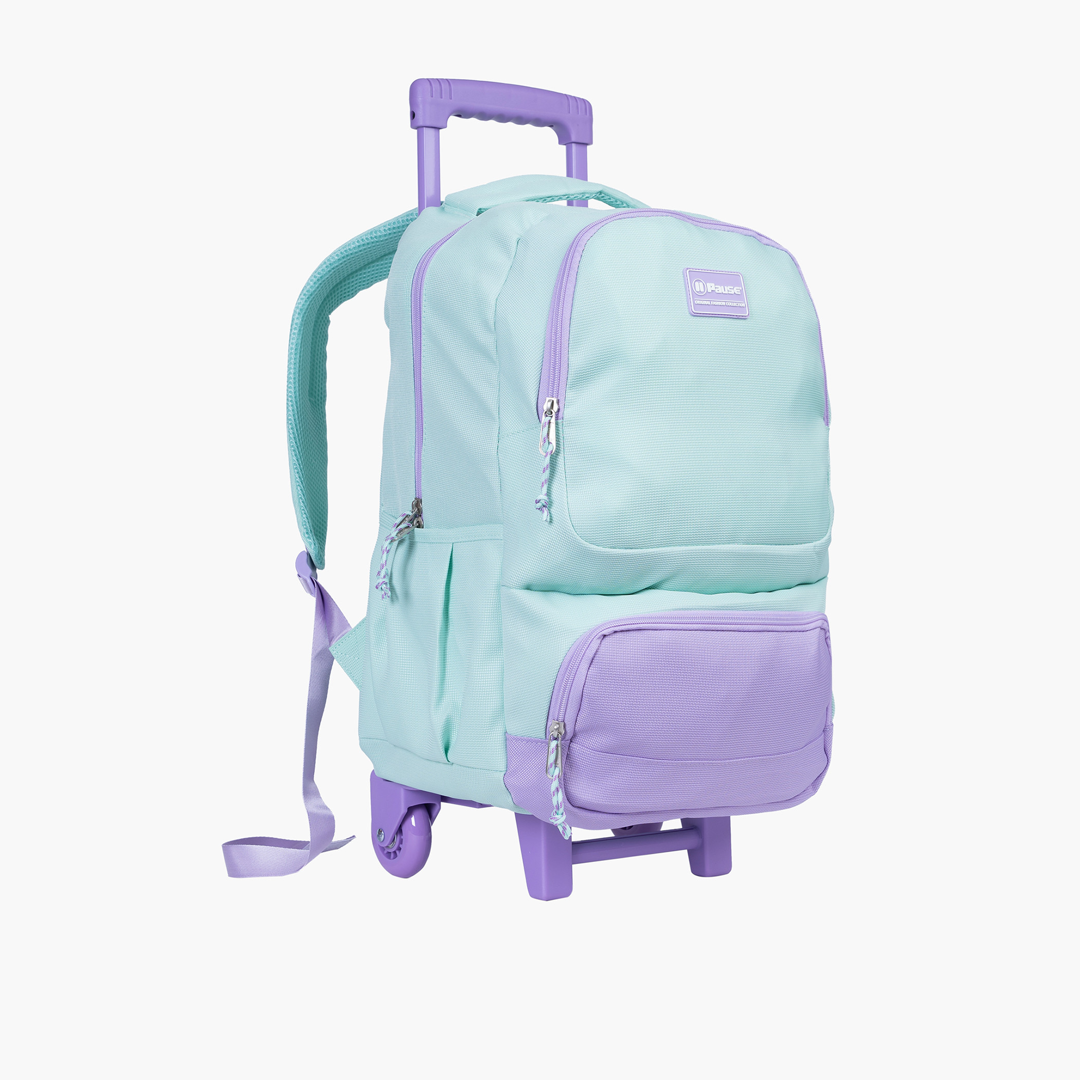 PAUSE Colourblock 18 inch Softcase Trolley Bag with Retractable Handle-school-bagsandbackpacks-trolleybags-image-3
