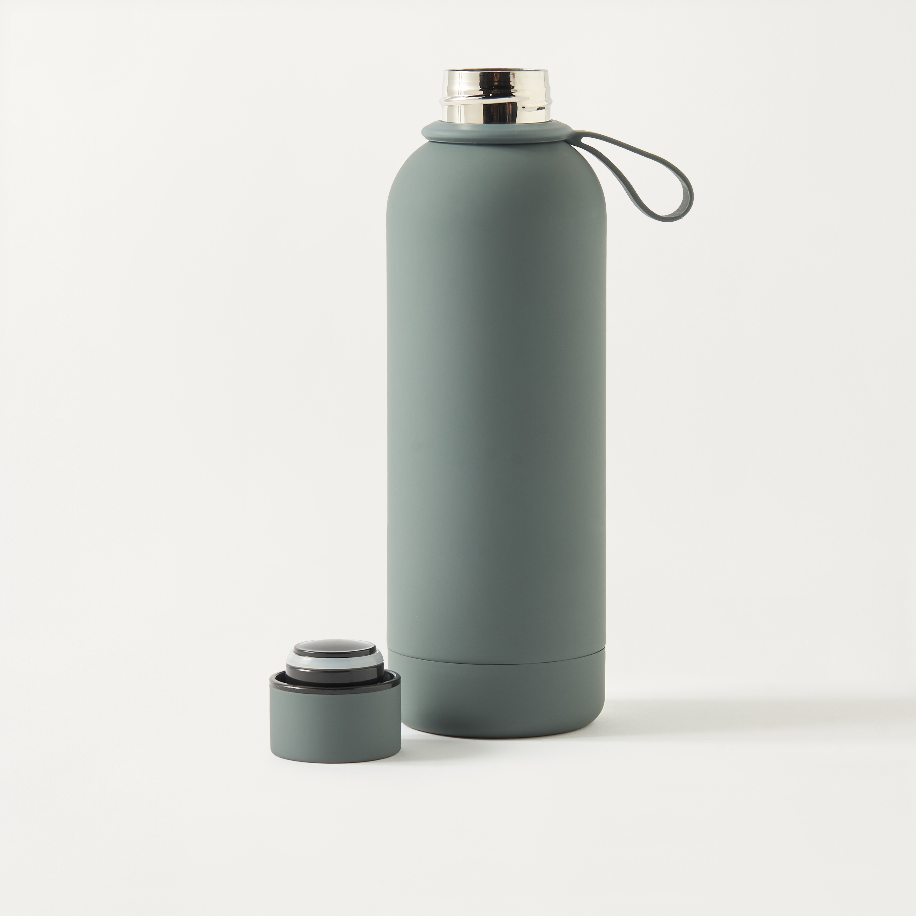Solid Stainless Steel Water Bottle with Handle - 500 ml-school-waterbottles-image-2