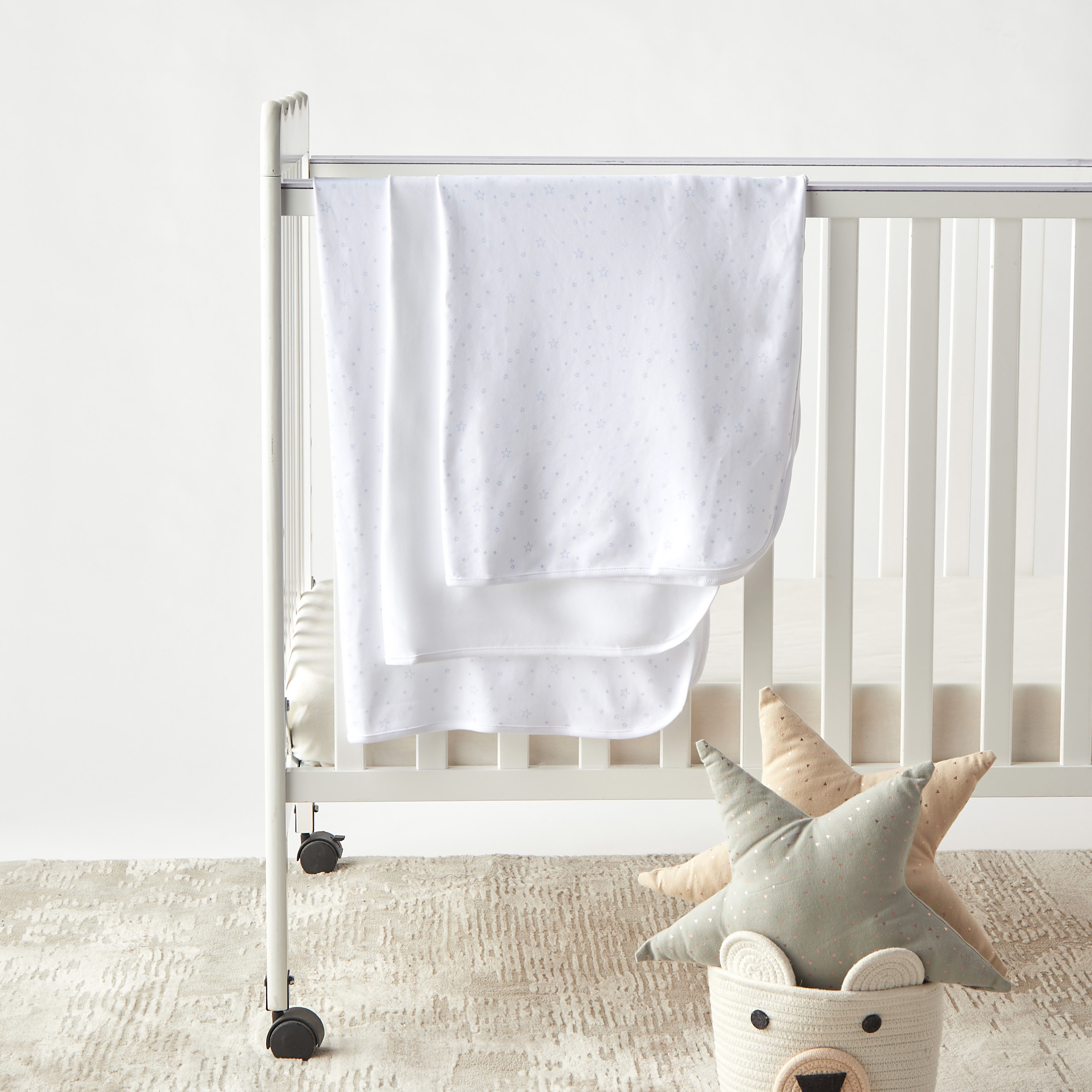 Juniors Printed 3-Piece Receiving Blanket Set - 80x80 cms-baby-nursery-blanketsandswaddles-receivingblankets-image-1