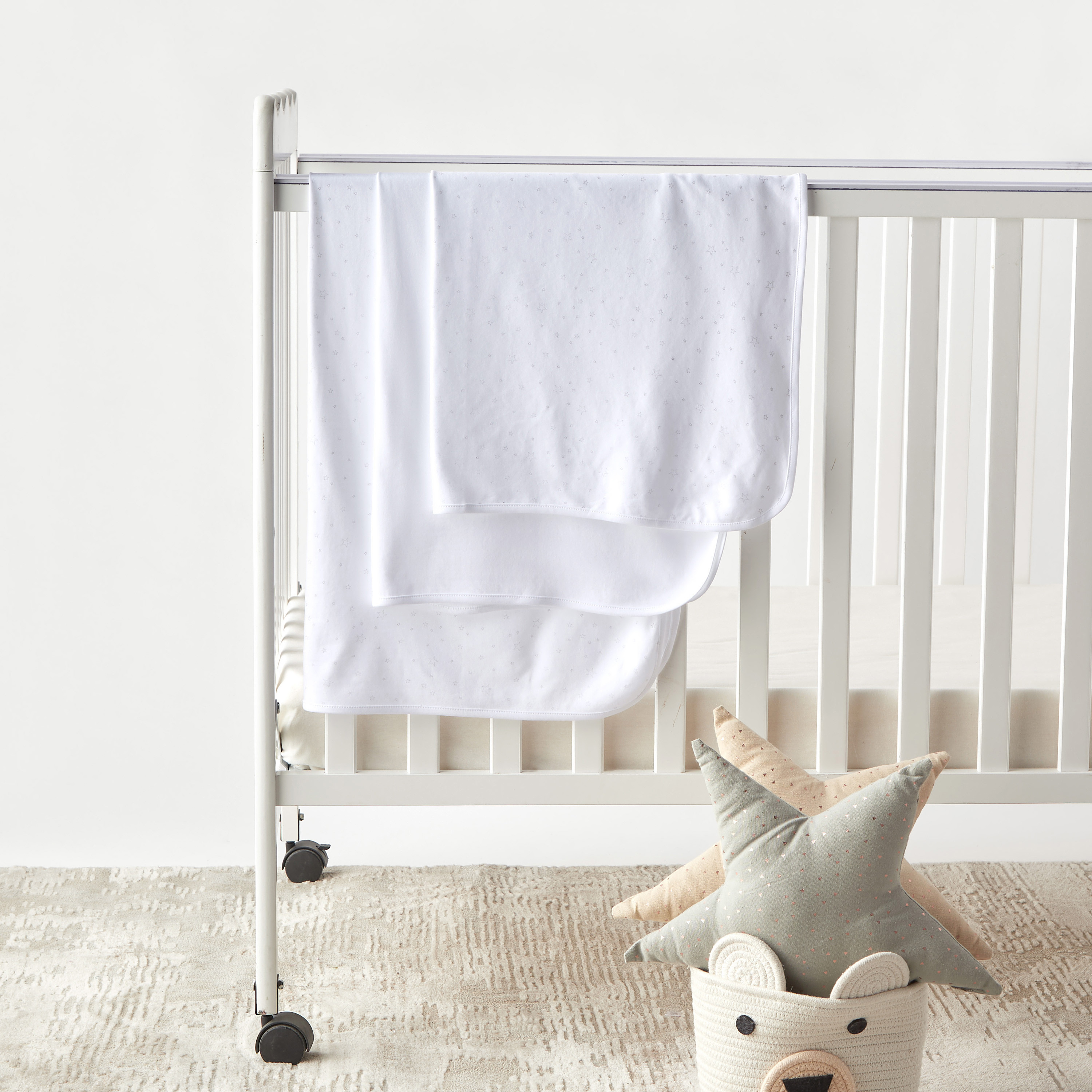 Juniors Printed 3-Piece Receiving Blanket Set - 80x80 cm-baby-nursery-blanketsandswaddles-receivingblankets-image-1