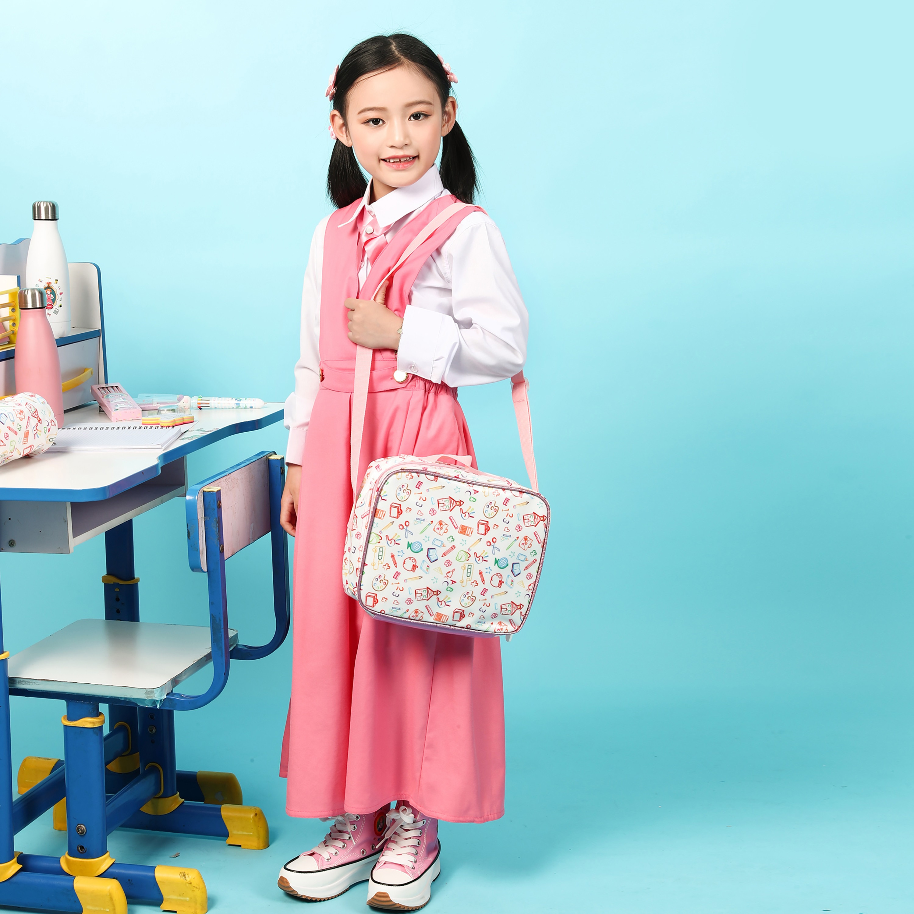 طقم حقيبة ظهر مطبوعة 3 قطع من ماي سكول - 15.7 بوصة-school-bagsandbackpacks-sets-image-4