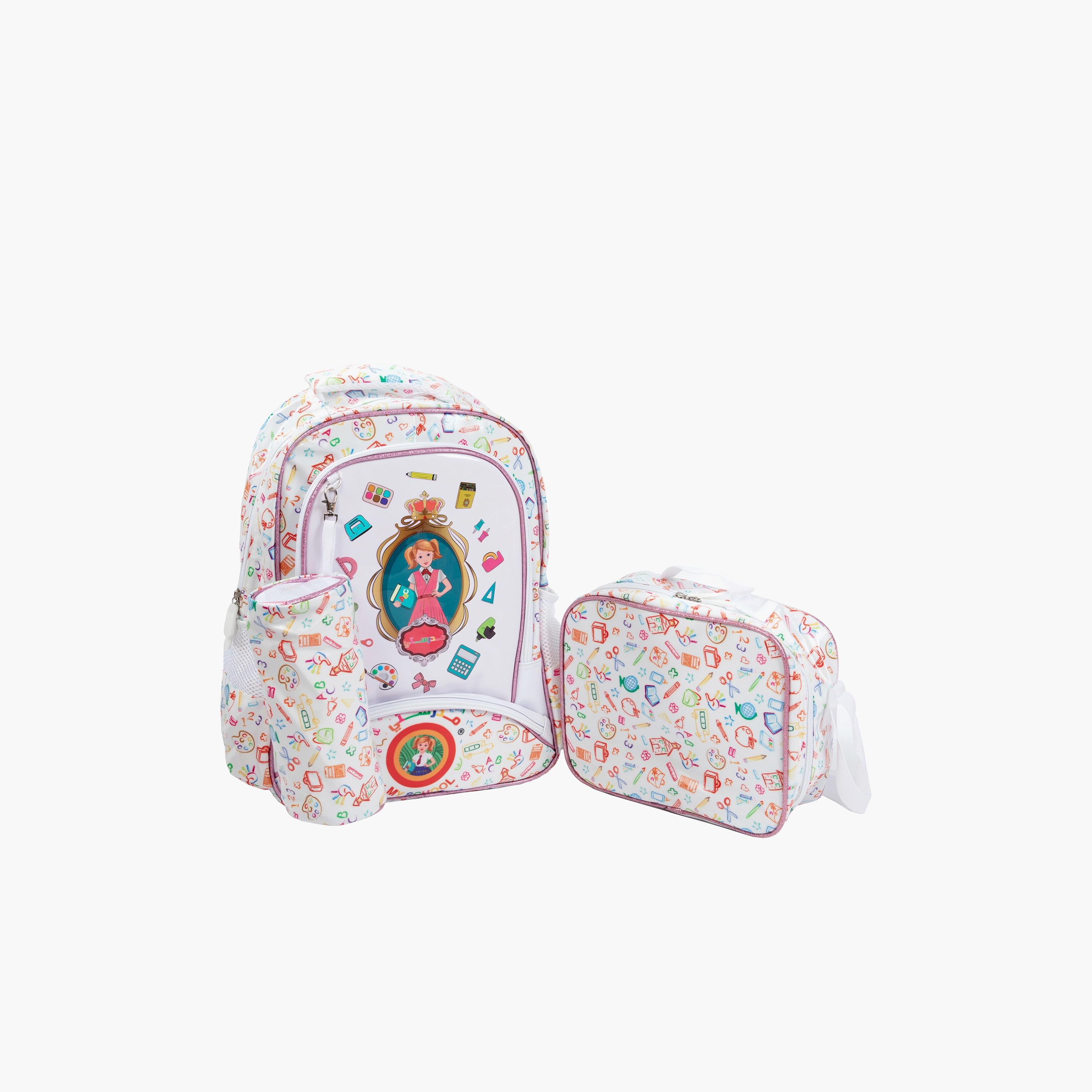 طقم حقيبة ظهر مطبوعة 3 قطع من ماي سكول - 15.7 بوصة-school-bagsandbackpacks-sets-image-9