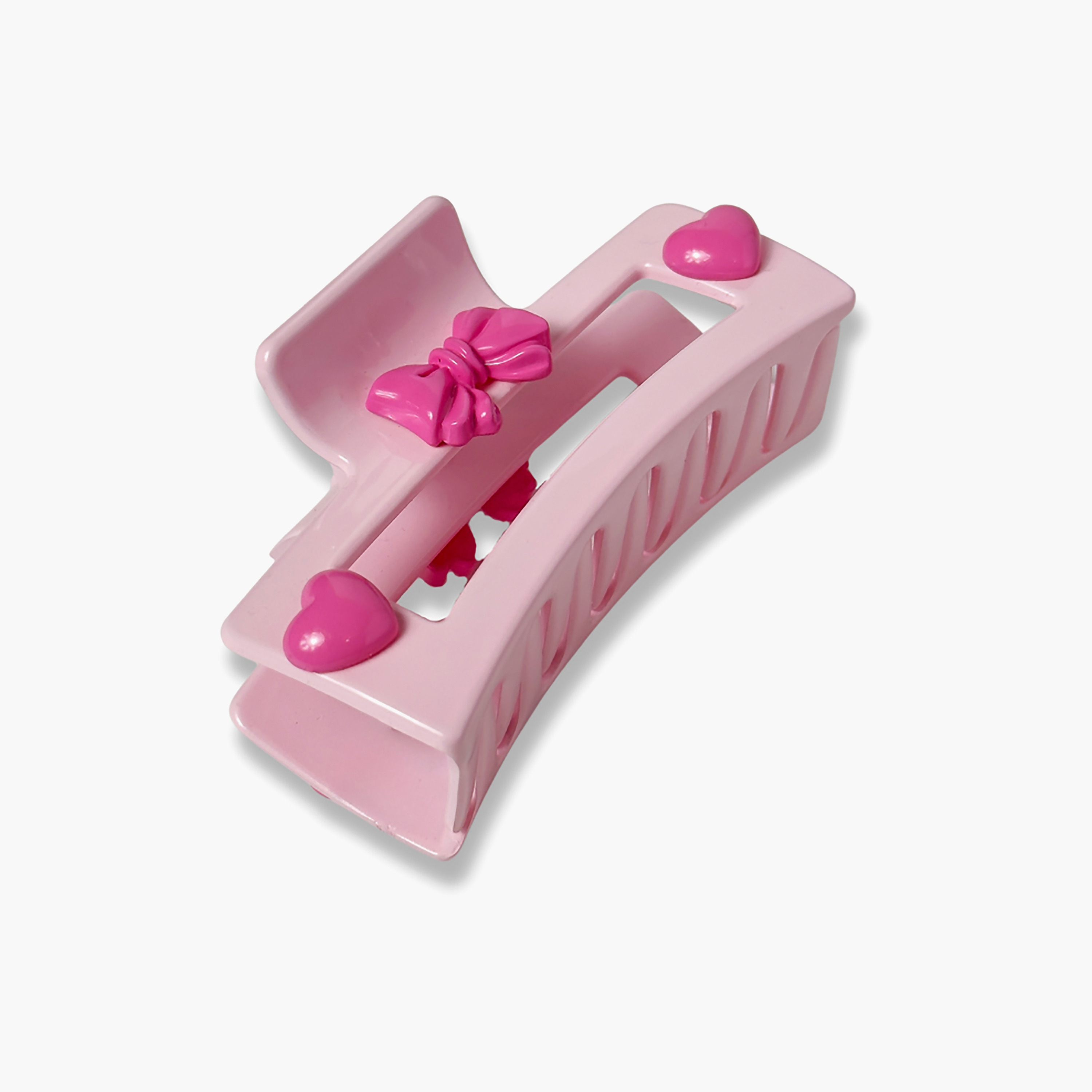 Glitters Solid Claw Clip with Bow-girls-accessories-hairaccessories-image-1