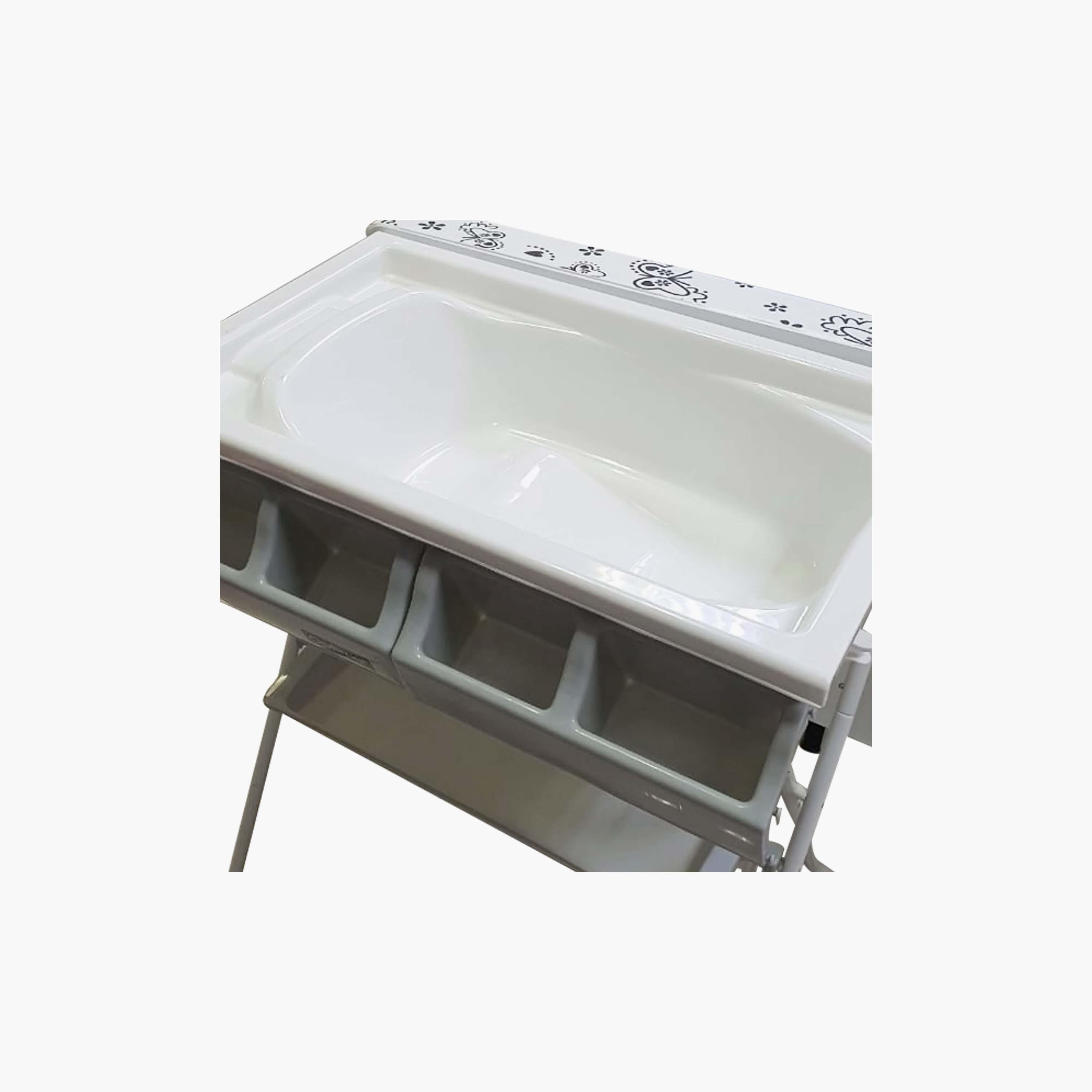 Optimal Baby 4-in-1 Bath & Changing Table Station with Shelves & Tray-baby-nursery-furniture-changingtables-image-3