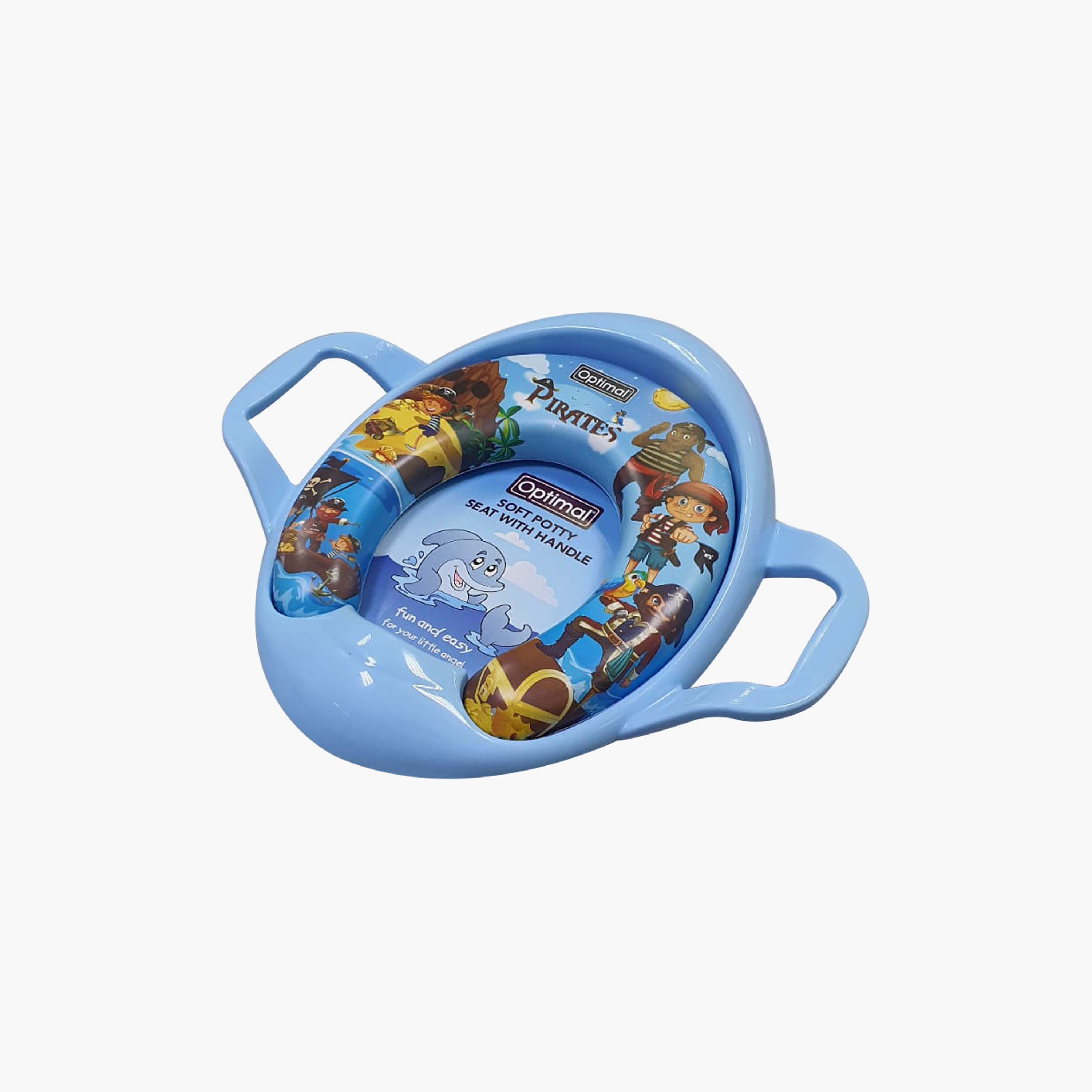 مقعد تدريب على استخدام المرحاض مع مقابض من أوبتيمال بيبي - بتصميم القراصنة-baby-diapering-pottytraining-image-1