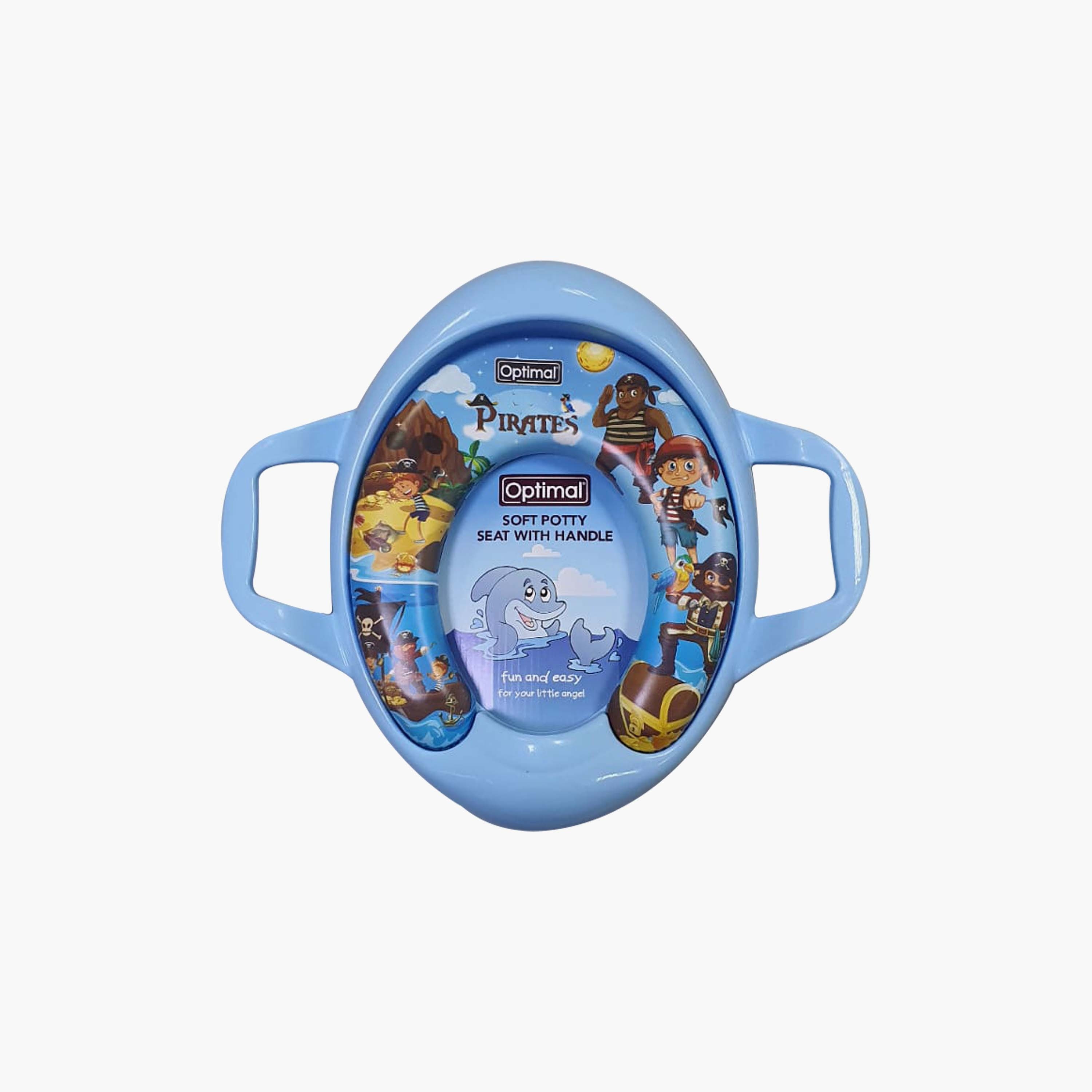 مقعد تدريب على استخدام المرحاض مع مقابض من أوبتيمال بيبي - بتصميم القراصنة-baby-diapering-pottytraining-image-2