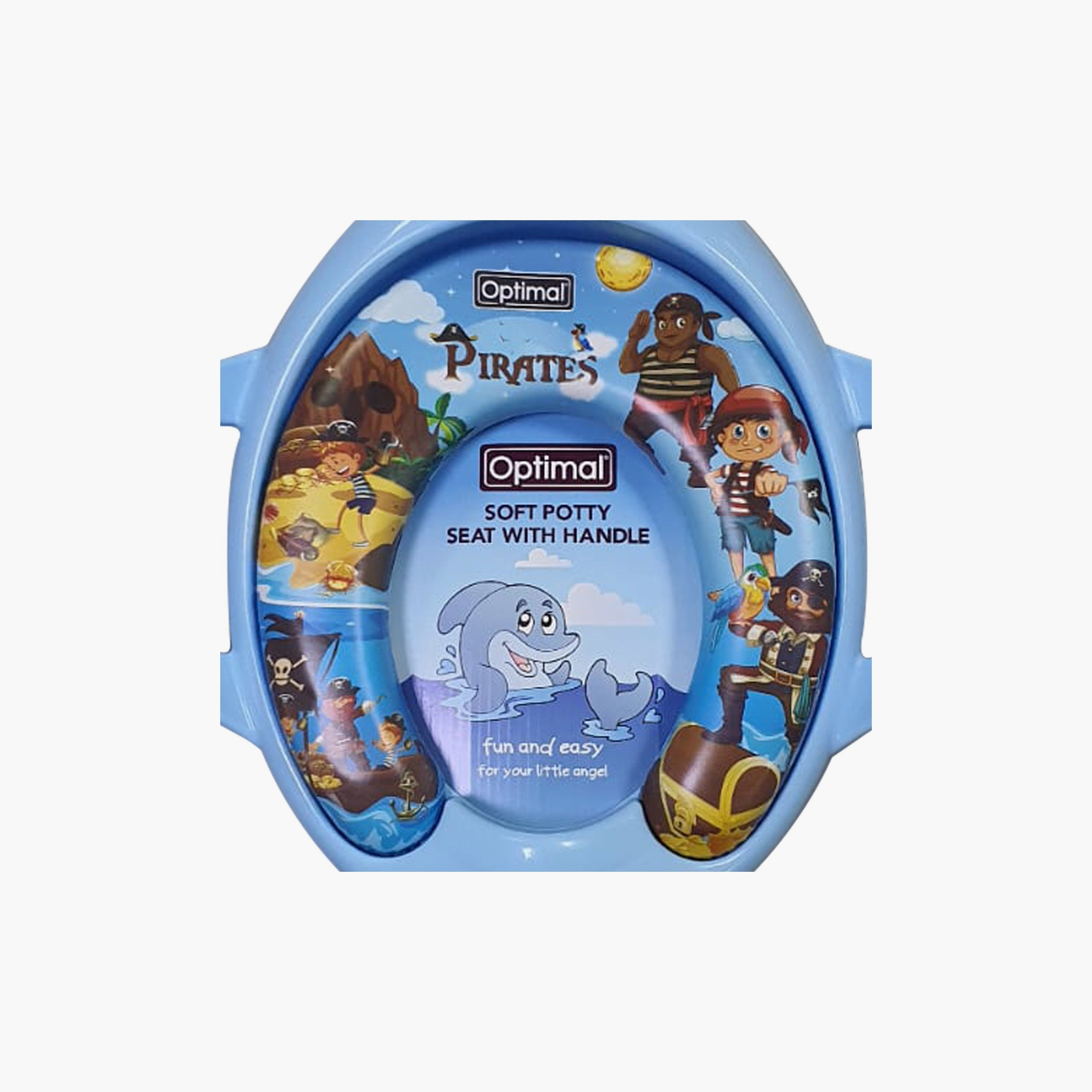 مقعد تدريب على استخدام المرحاض مع مقابض من أوبتيمال بيبي - بتصميم القراصنة-baby-diapering-pottytraining-image-3
