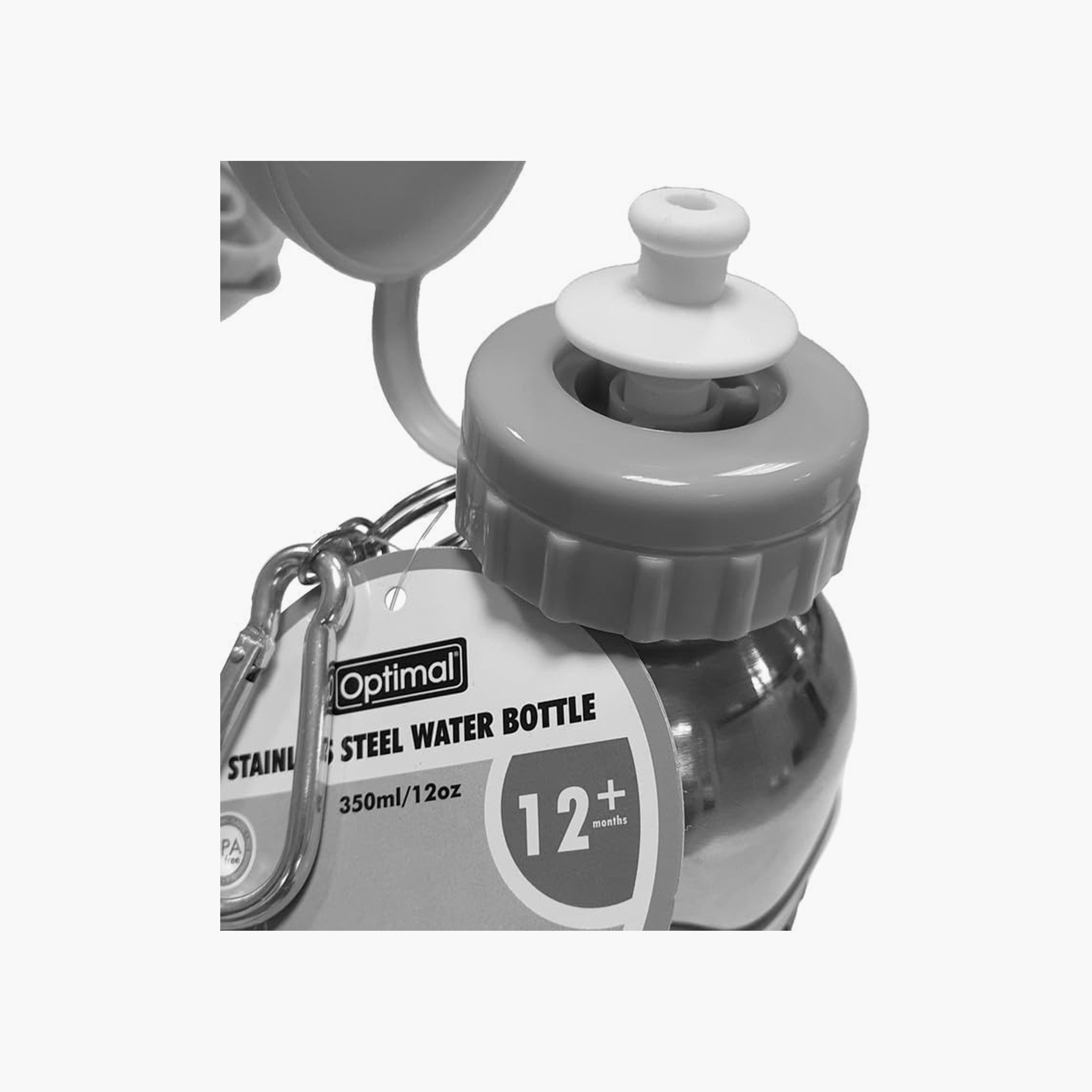 Optimal Baby Stainless Steel Water Bottle with Straps - Blue Farm - 350 ml-school-waterbottles-image-2