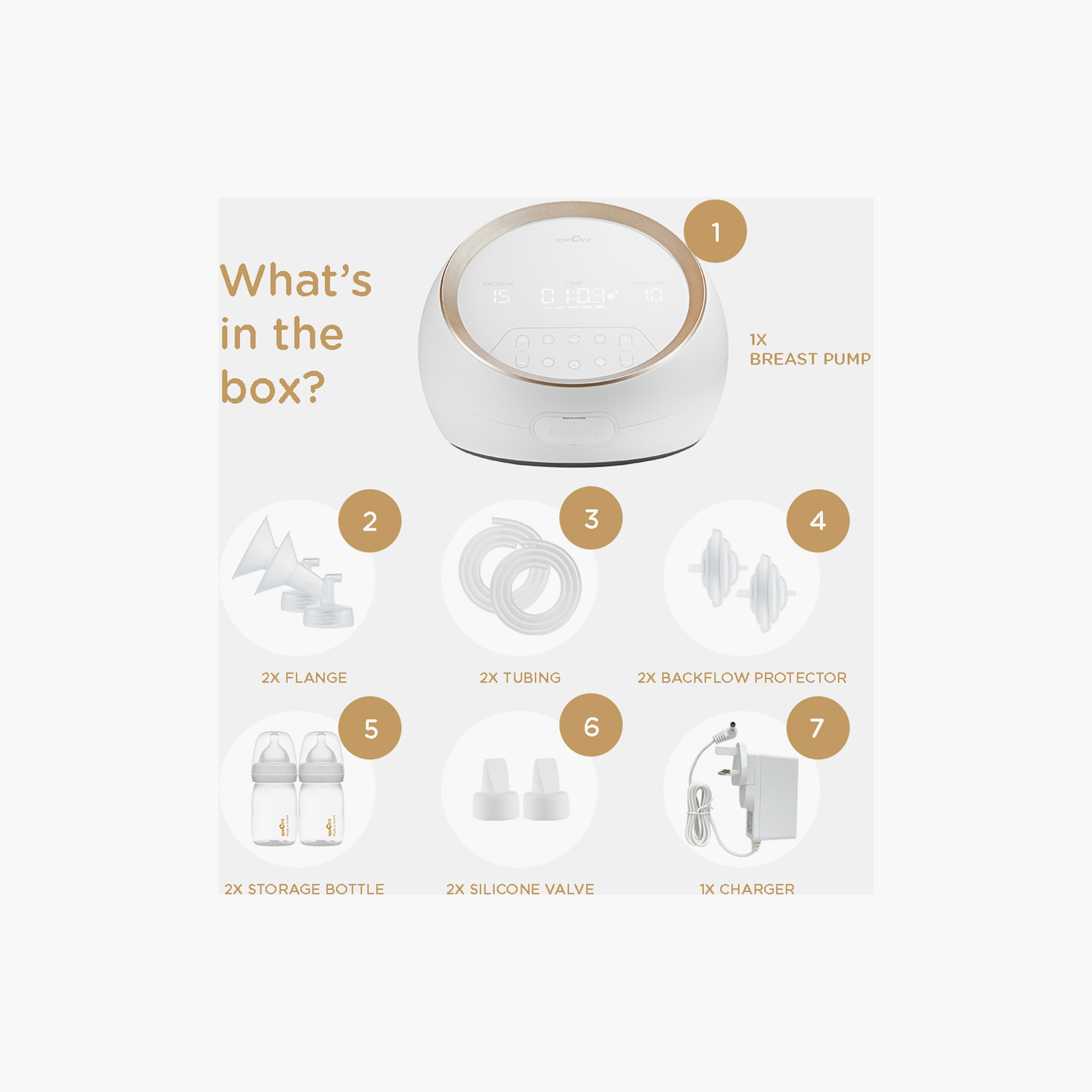 Spectra Dual S Electric Breast Pump Set - White-baby-feeding-breastfeedingandcare-image-2