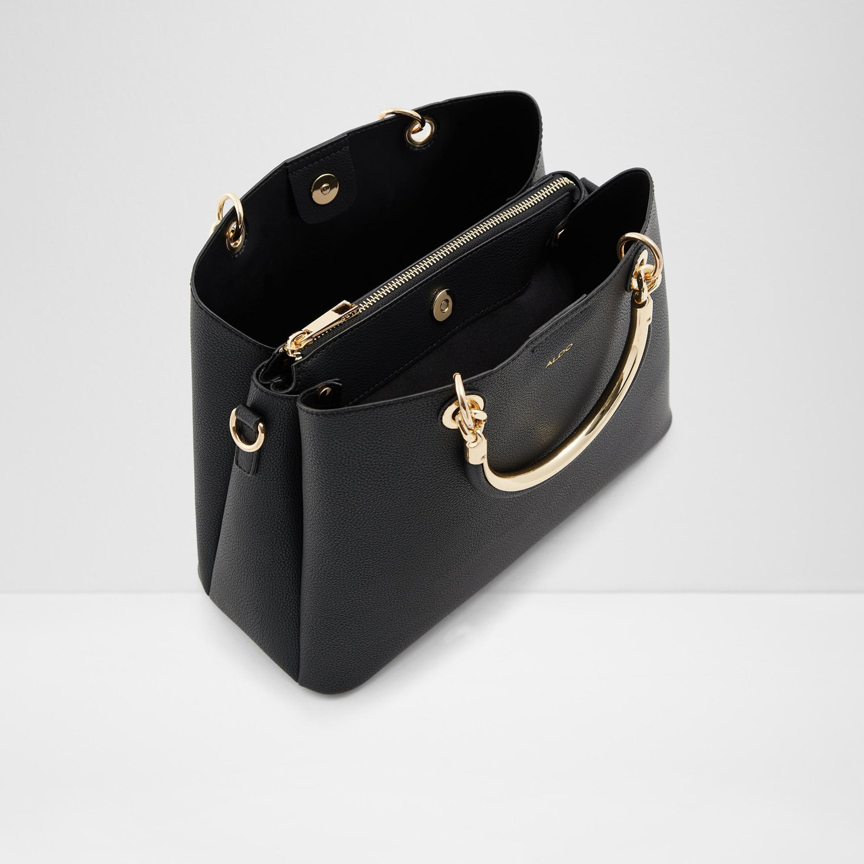 Aldo Surgoine Textured Double Handle Tote Bag with Magnetic Closure and Detachable Strap-women-bagsandwallets-handbags-image-3