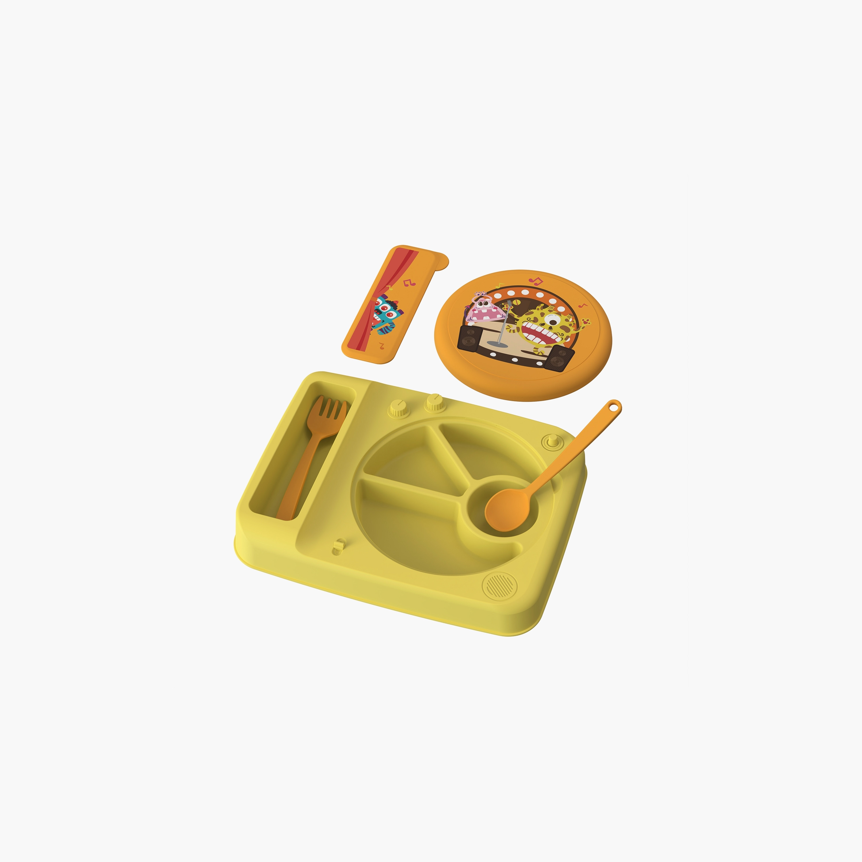 طبق طعام منفصل من لوكو - بطبعة غراموفون-baby-feeding-mealtimeessentials-image-5