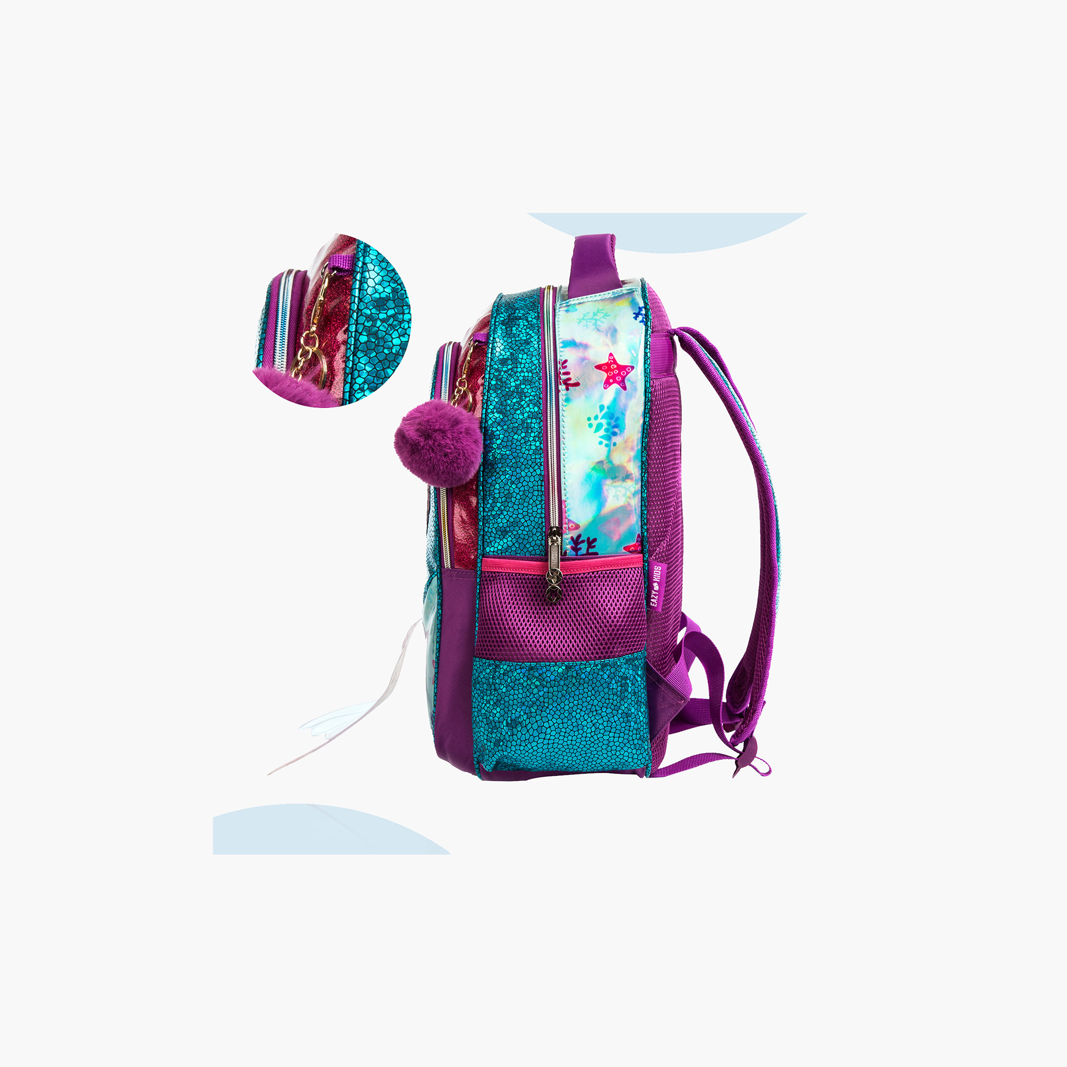 شنطة ظهر ترولي 17 بوصة مع شنطة غداء ومقلمة بطبعات من إيزي كيدز-school-bagsandbackpacks-sets-image-8
