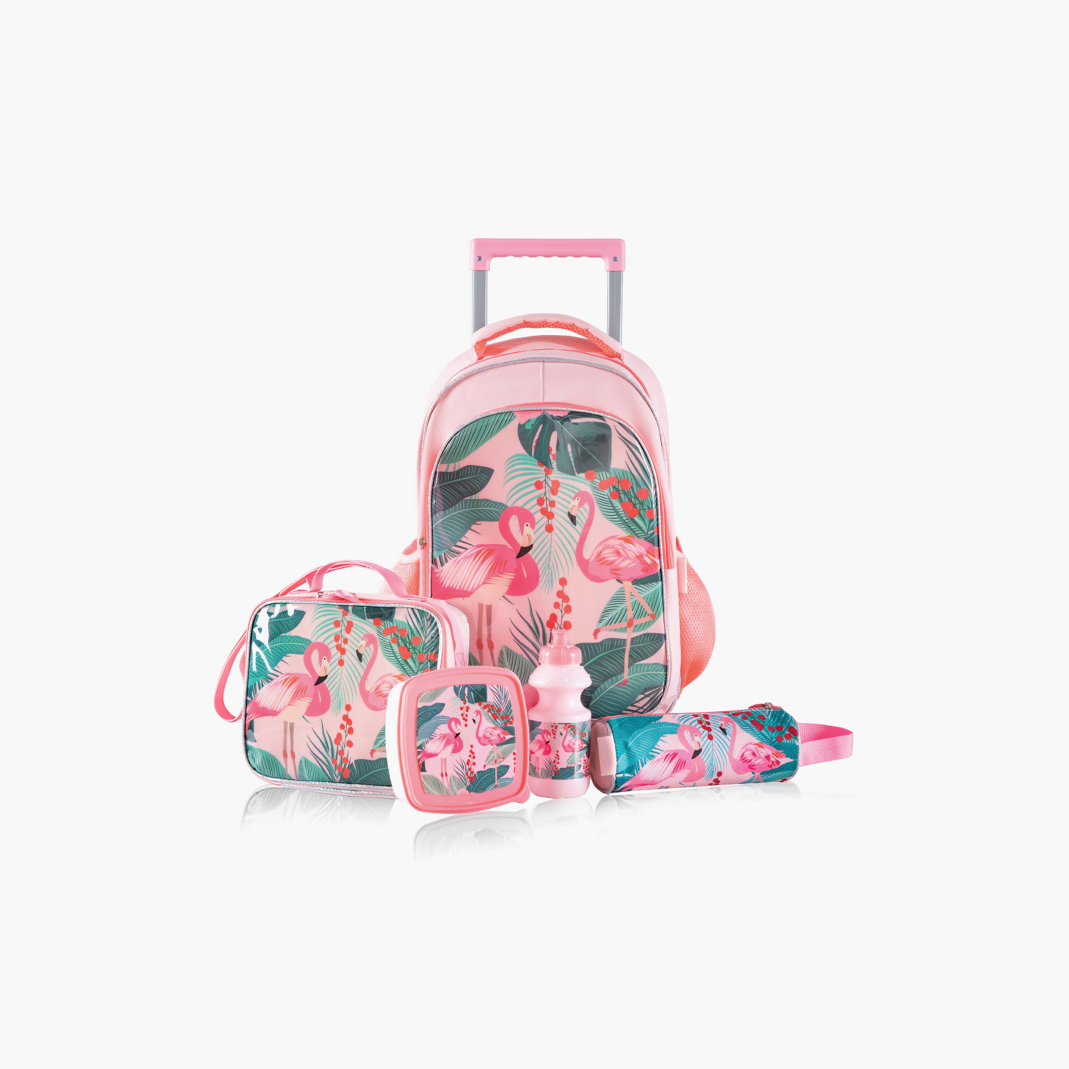 Eazy Kids 5-Piece Animal Print 17-inch Trolley Backpack Set-school-bagsandbackpacks-sets-image-1