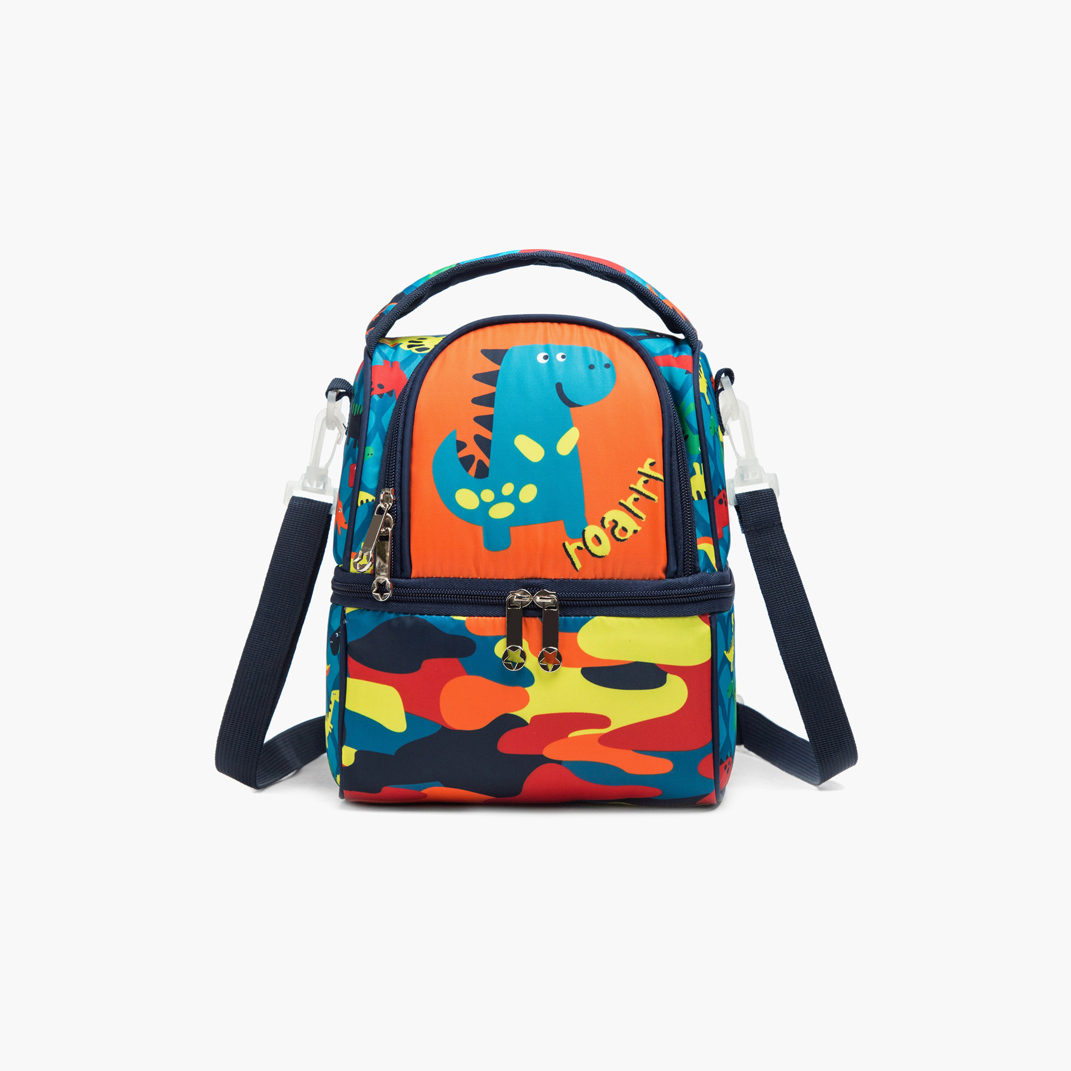 Eazy Kids Dinosaur Print Lunch Bag with Zip Closure-school-lunchessentials-lunchbags-image-2
