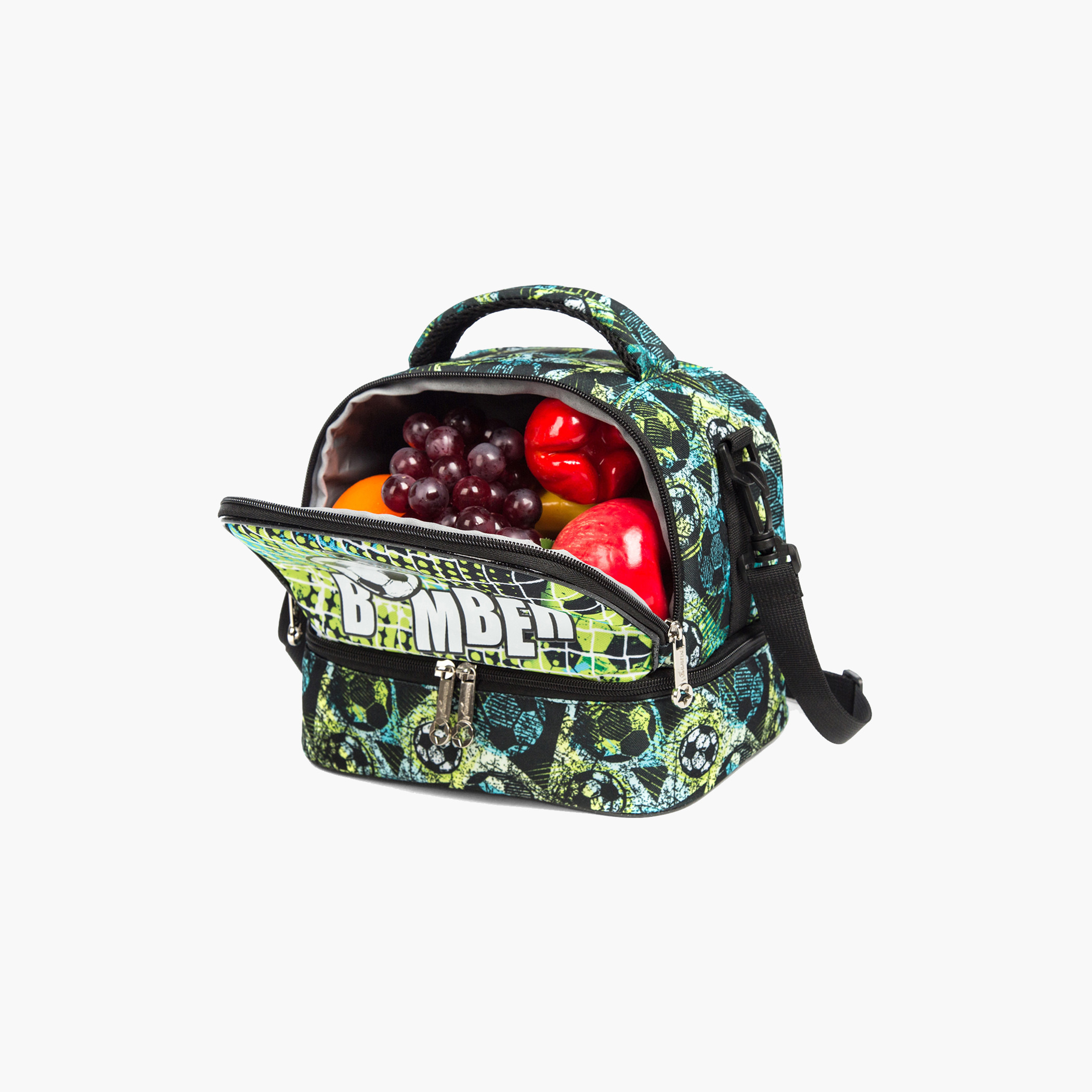 Eazy Kids Football Print Lunch Bag with Zip Closure-school-lunchessentials-lunchbags-image-13