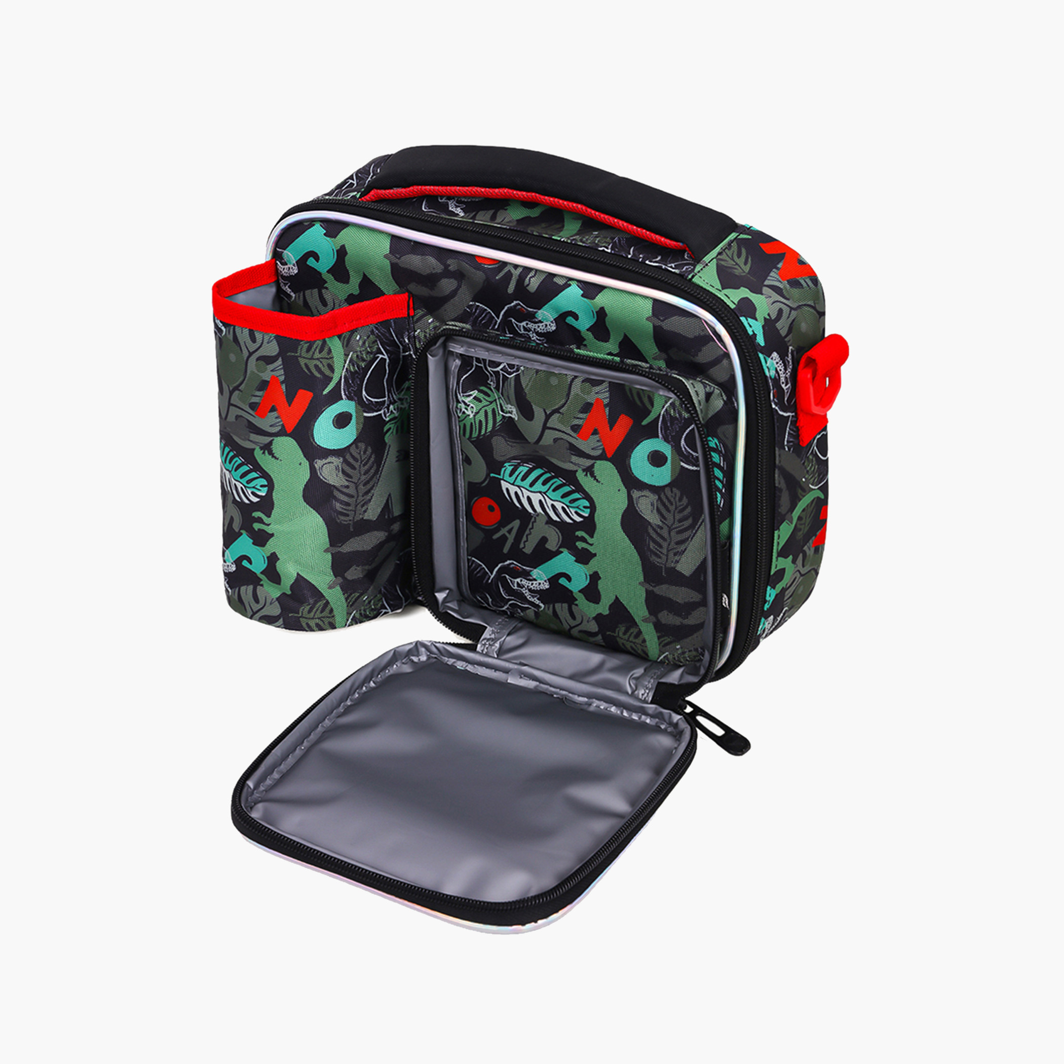 Eazy Kids Dinosaur Print Lunch Bag with Zip Closure-school-lunchessentials-lunchbags-image-4