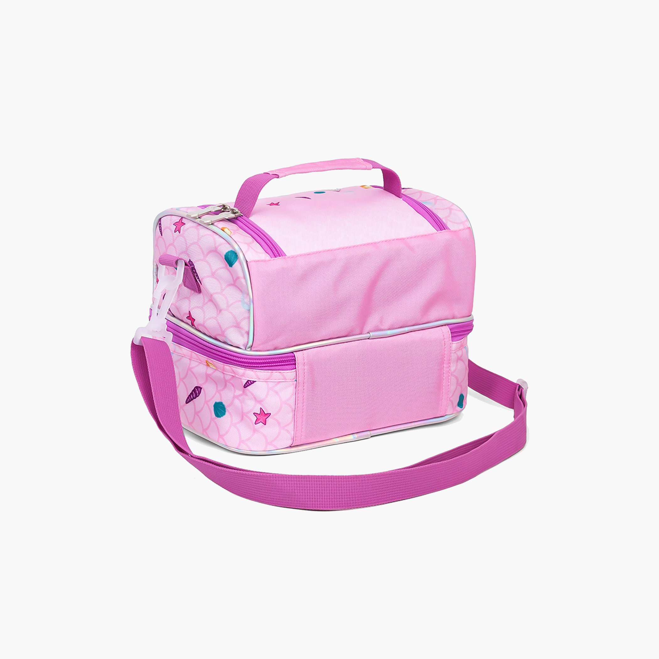 Eazy Kids Mermaid Print Dual Compartment Lunch Bag with Zip Closure-school-lunchessentials-lunchbags-image-7