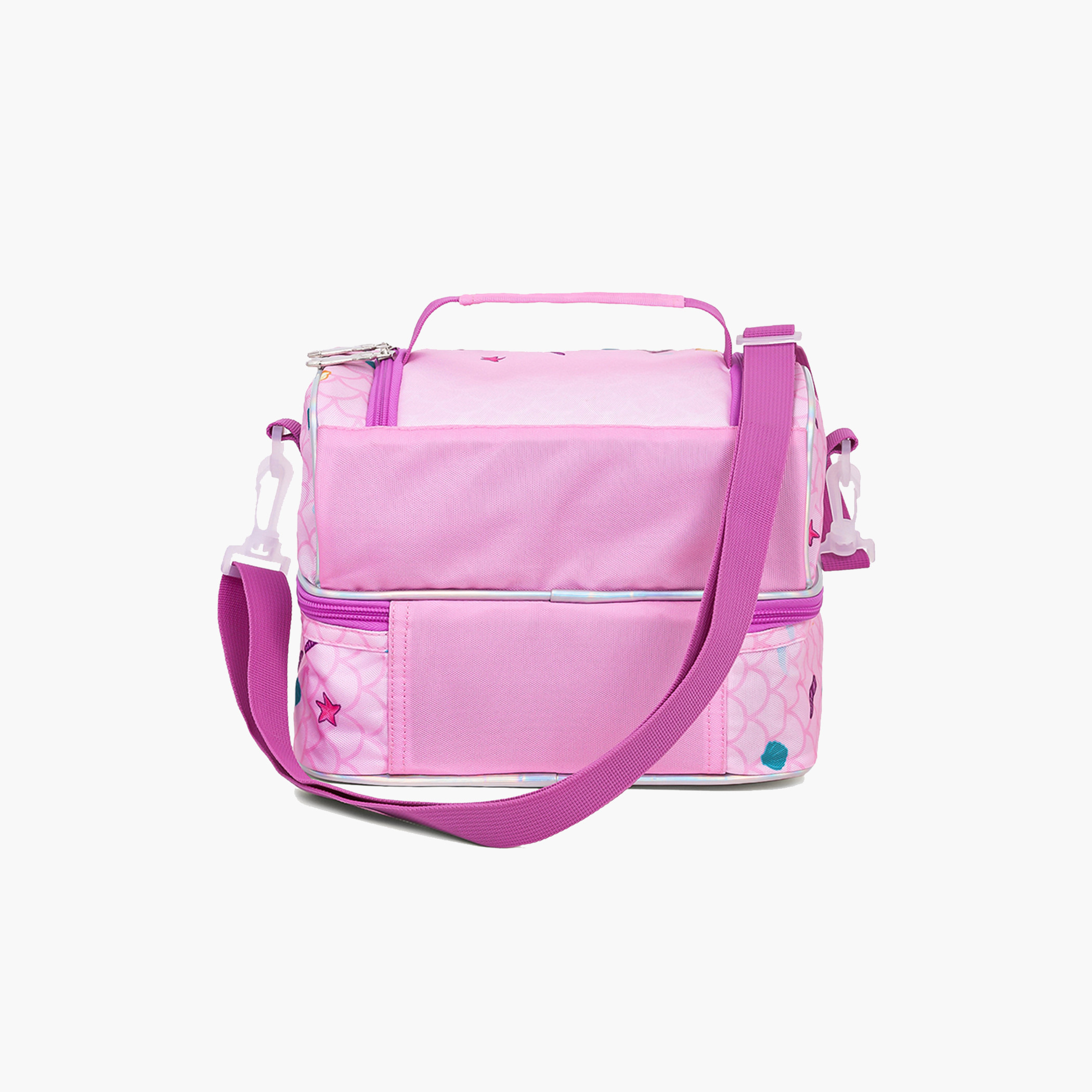 Eazy Kids Mermaid Print Dual Compartment Lunch Bag with Zip Closure-school-lunchessentials-lunchbags-image-9