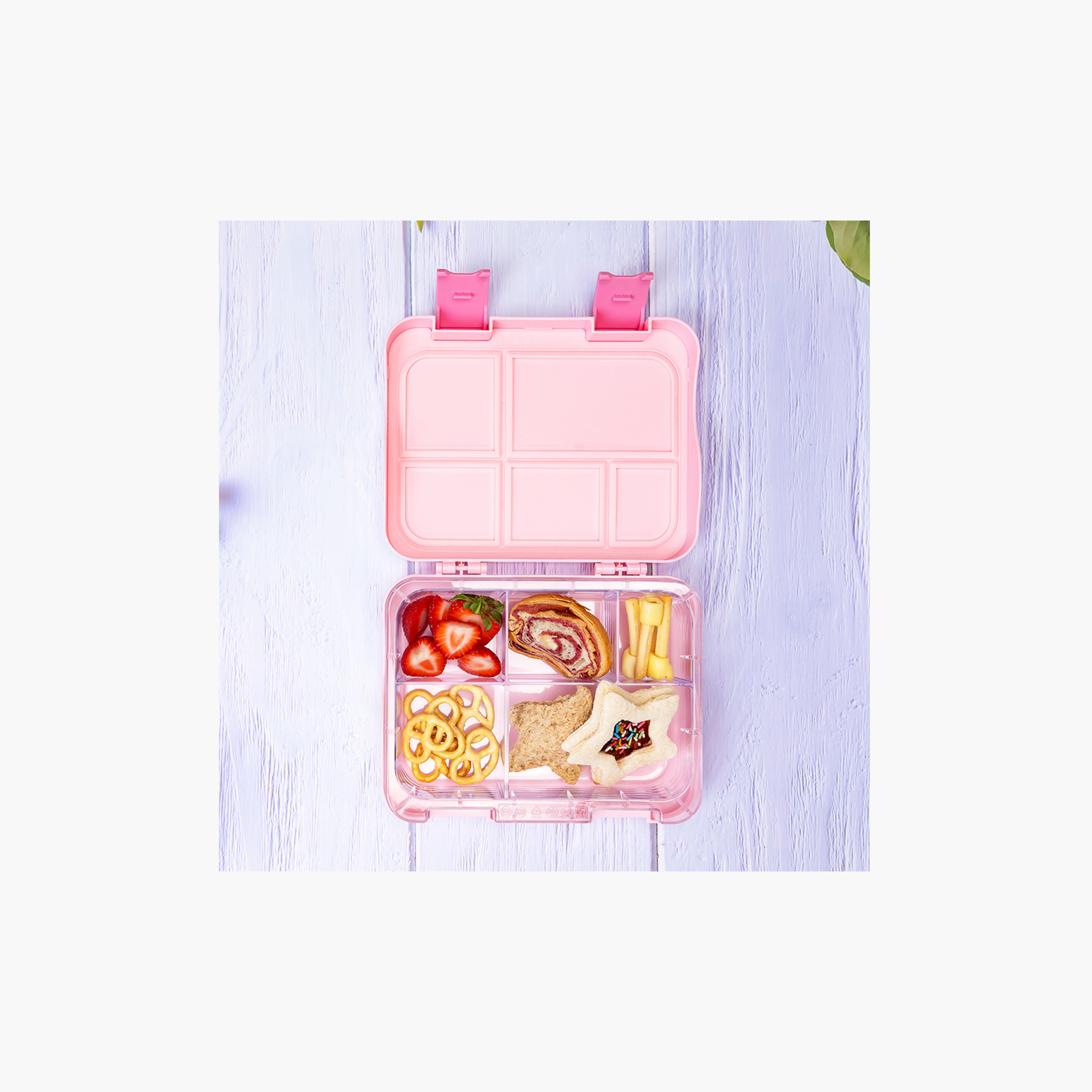 Eazy Kids Gamer Girl Print 5 and 4 Convertible Bento Lunch Box with Sandwich Cutter and Fruit Pick-school-lunchessentials-lunchboxes-image-4