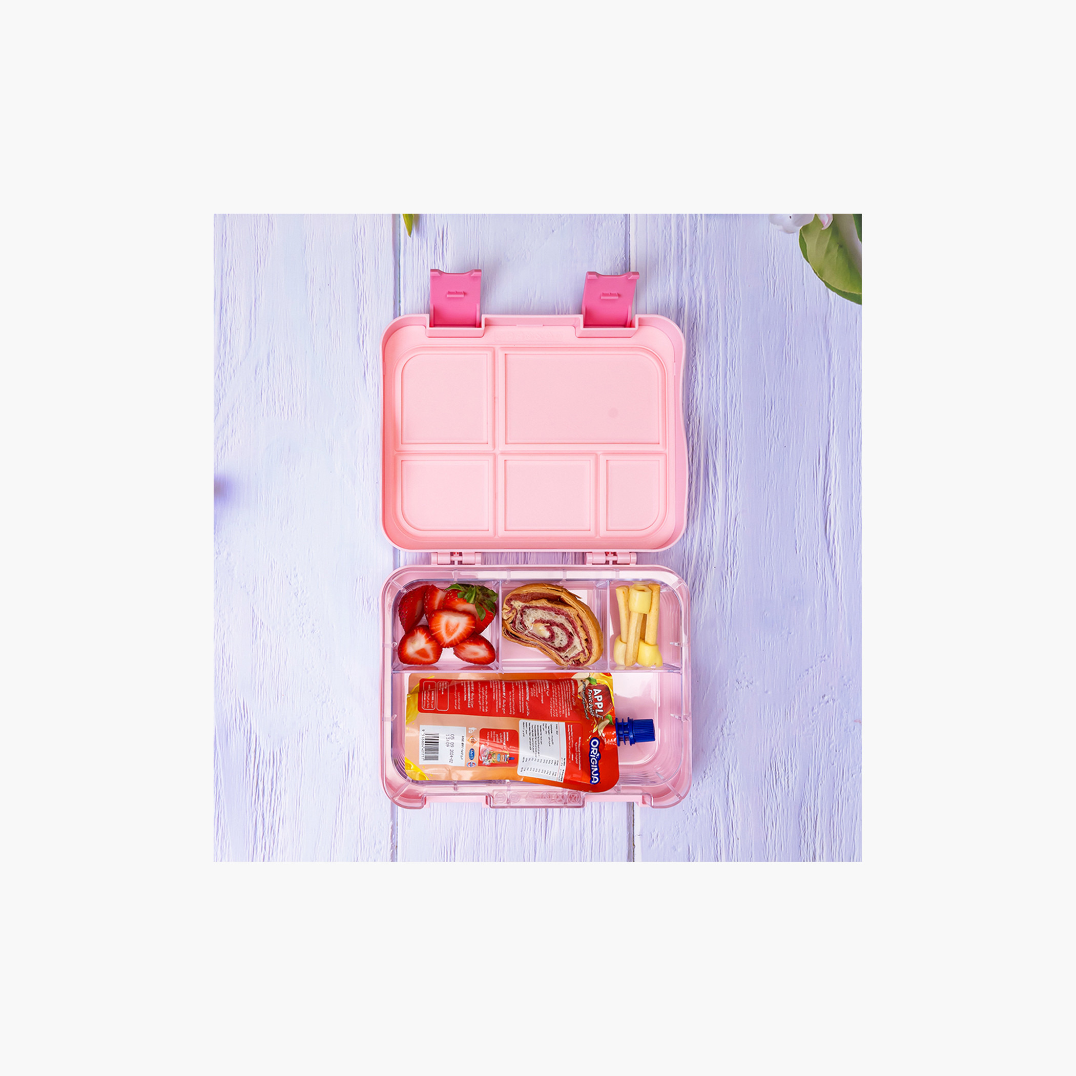 Eazy Kids Gamer Girl Print 5 and 4 Convertible Bento Lunch Box with Sandwich Cutter and Fruit Pick-school-lunchessentials-lunchboxes-image-5