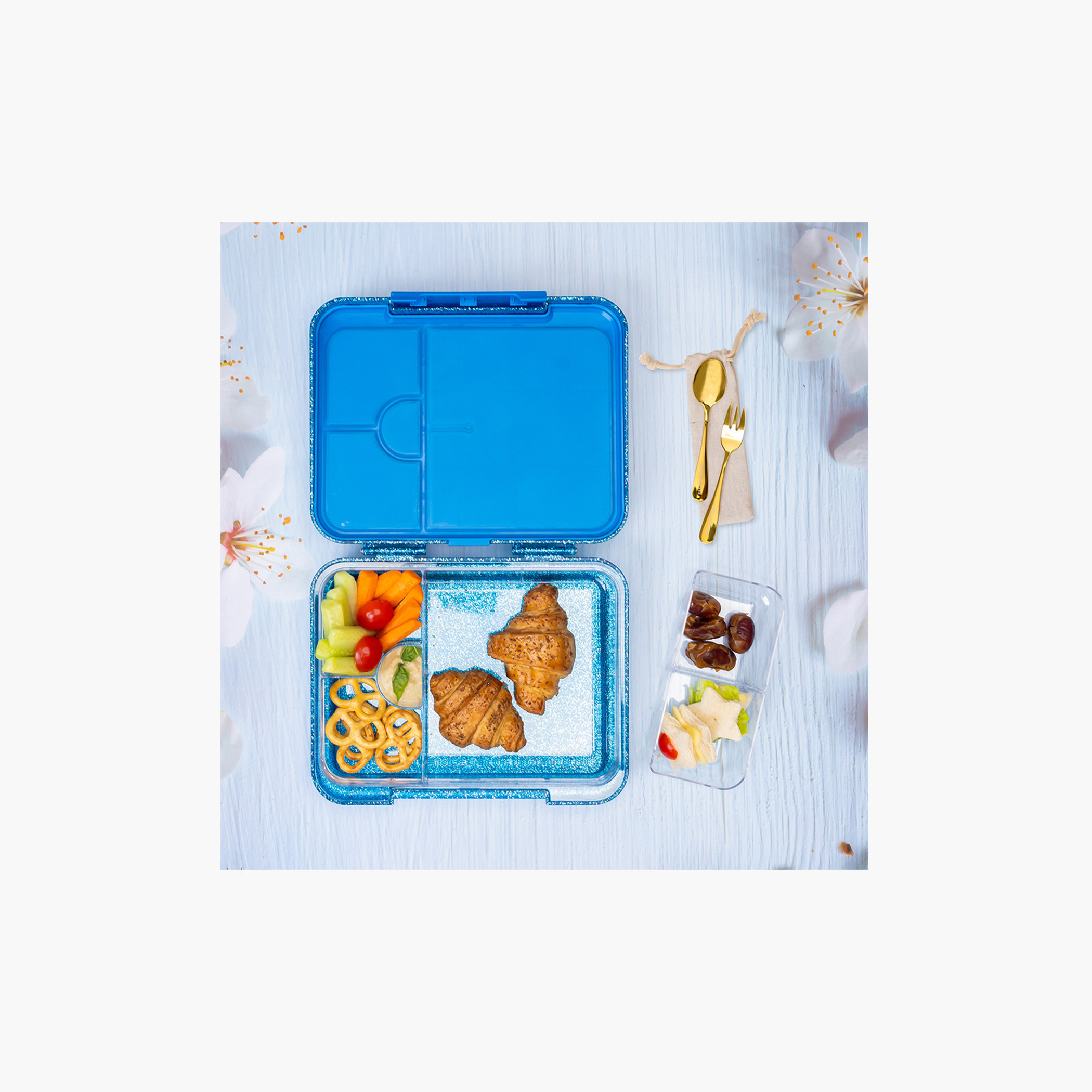 صندوق غداء مزين قابل للتحويل بـ 4-6 أقسام مع أدوات مائدة بنتو من إيزي كيدز-school-lunchessentials-lunchboxes-image-5