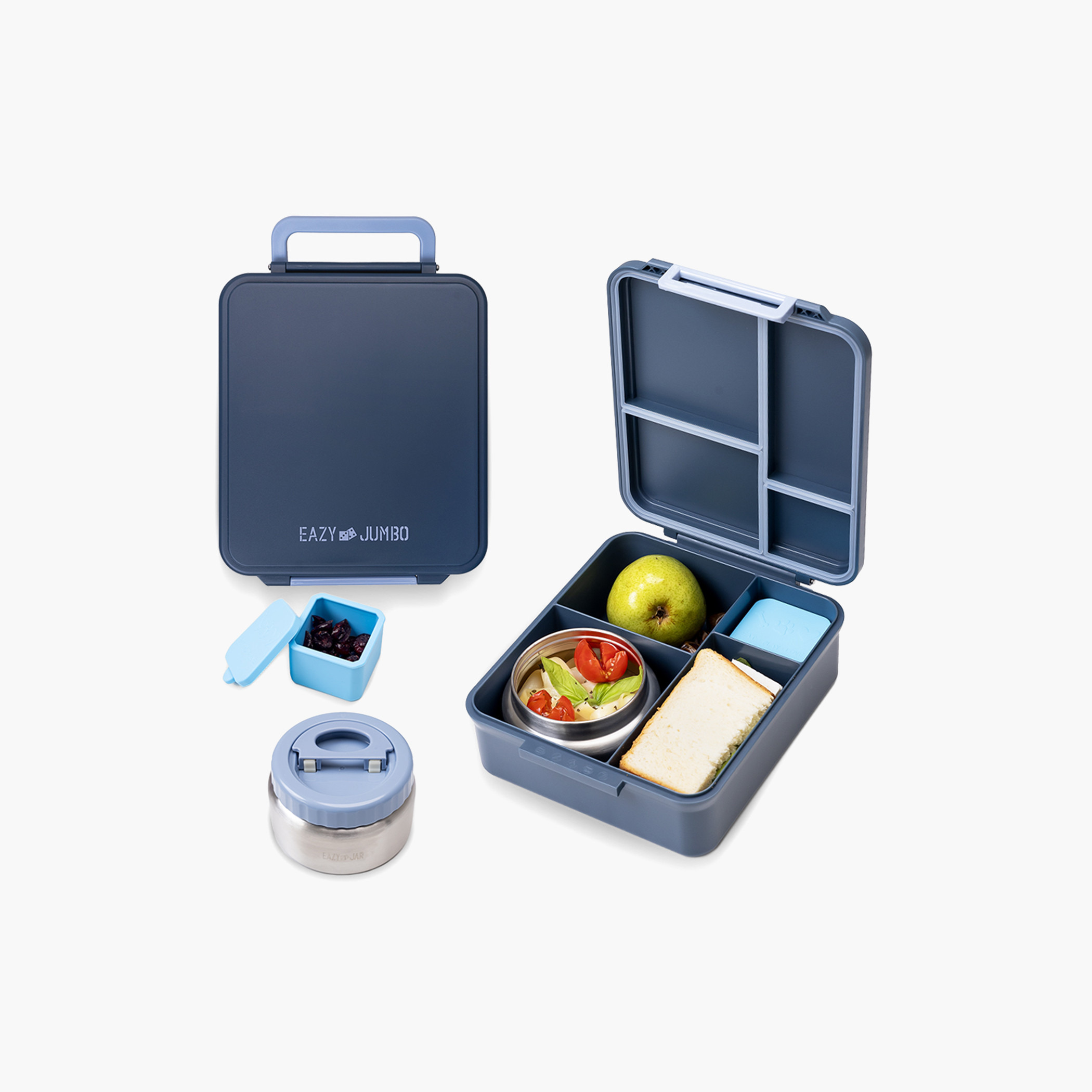 صندوق غداء جامبو مع ترمس ووعاء صلصة بينتو من إيزي كيدز-school-lunchessentials-lunchboxes-image-1
