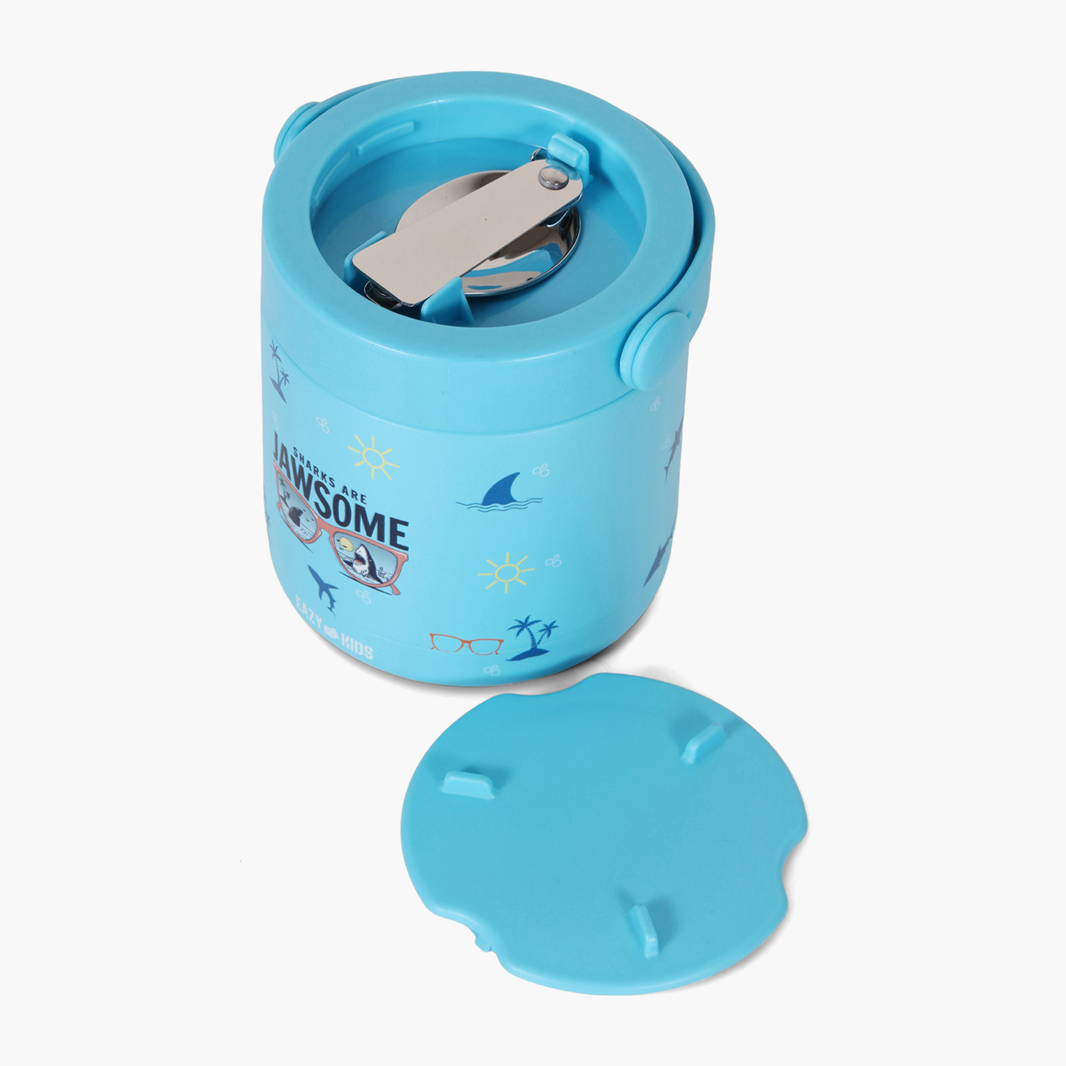 جرة طعام ستانلس ستيل معزولة بطبعات من إيزي كيدز - 350 مل-school-lunchessentials-lunchboxes-image-3