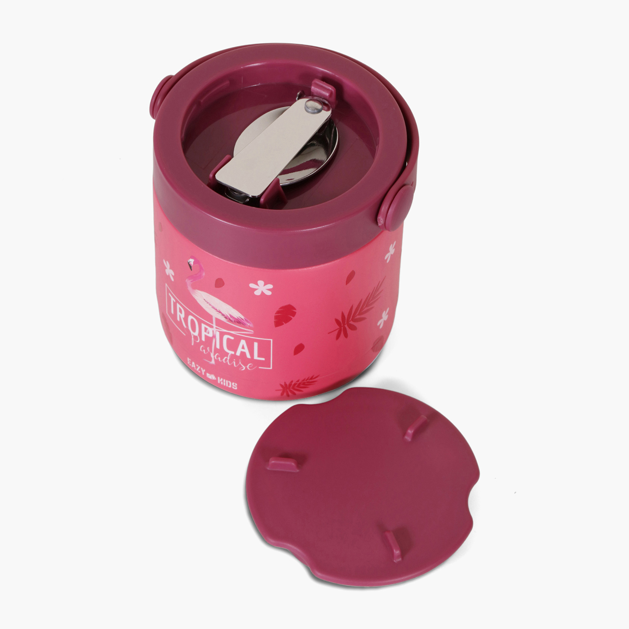 جرة طعام ستانلس ستيل معزولة بطبعات من إيزي كيدز - 350 مل-school-lunchessentials-lunchboxes-image-3