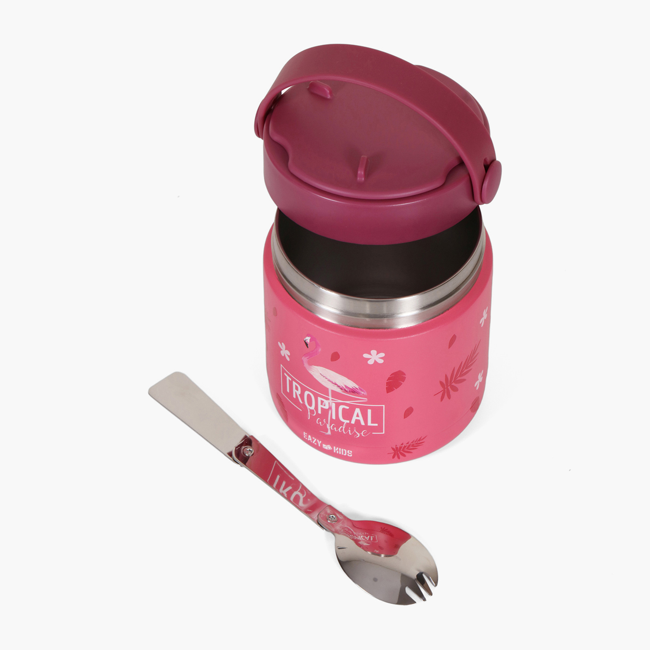 جرة طعام ستانلس ستيل معزولة بطبعات من إيزي كيدز - 350 مل-school-lunchessentials-lunchboxes-image-9