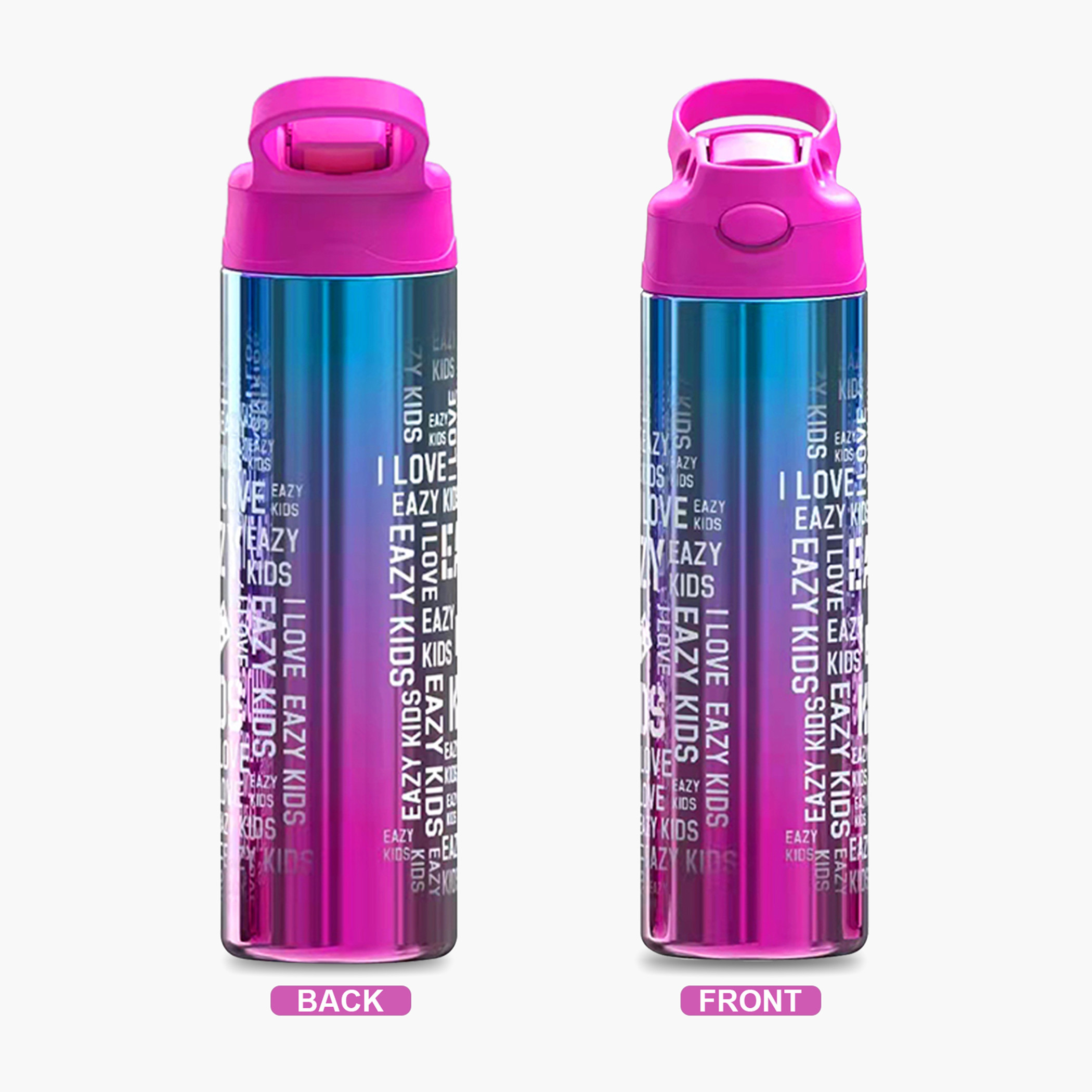 قارورة مياه ستانلس ستيل بجدار مزدوج وطبعات من إيزي كيدز - 520 مل-school-waterbottles-image-3