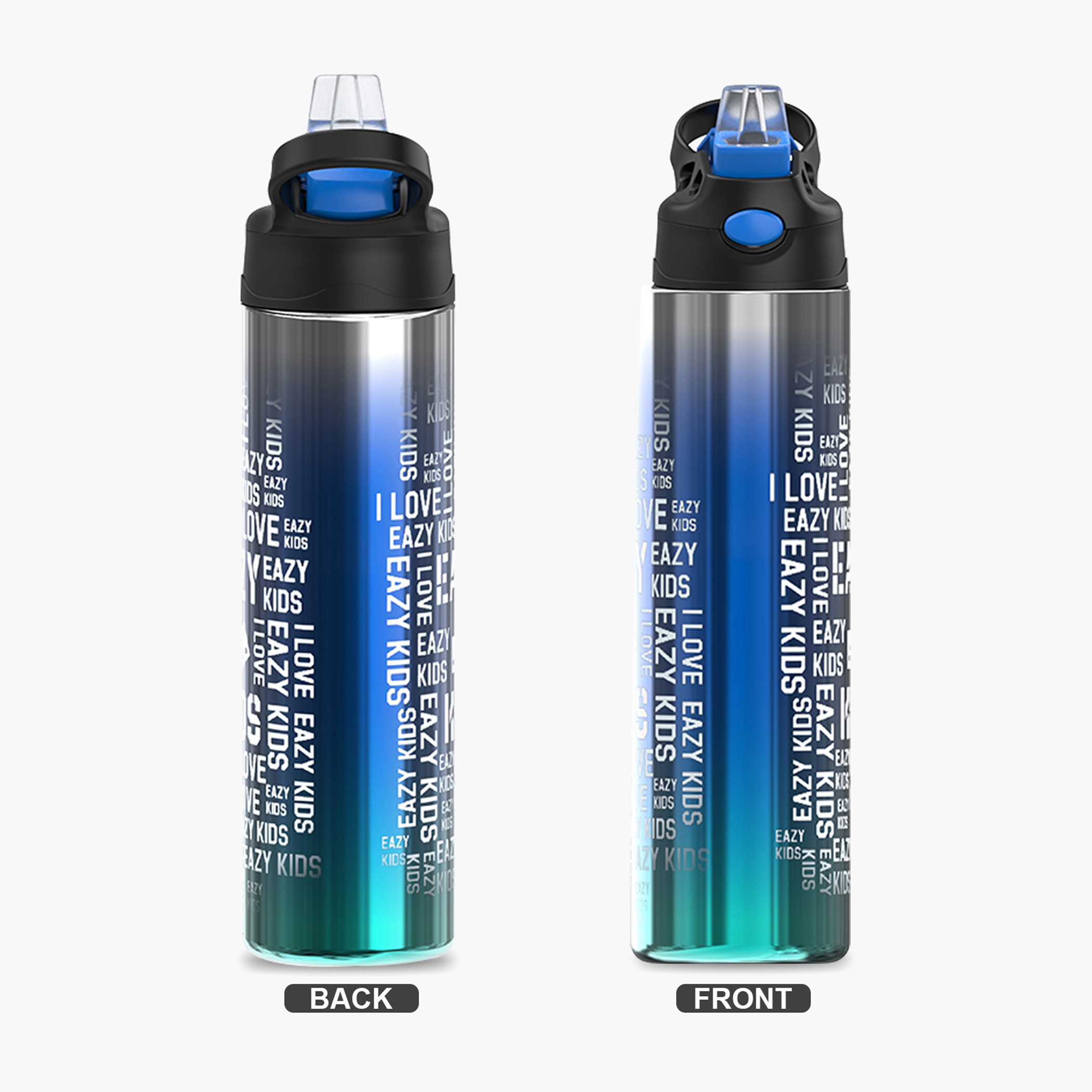 Eazy Kids Typographic Print Double Wall Stainless Steel Water Bottle - 520 ml-school-waterbottles-image-3