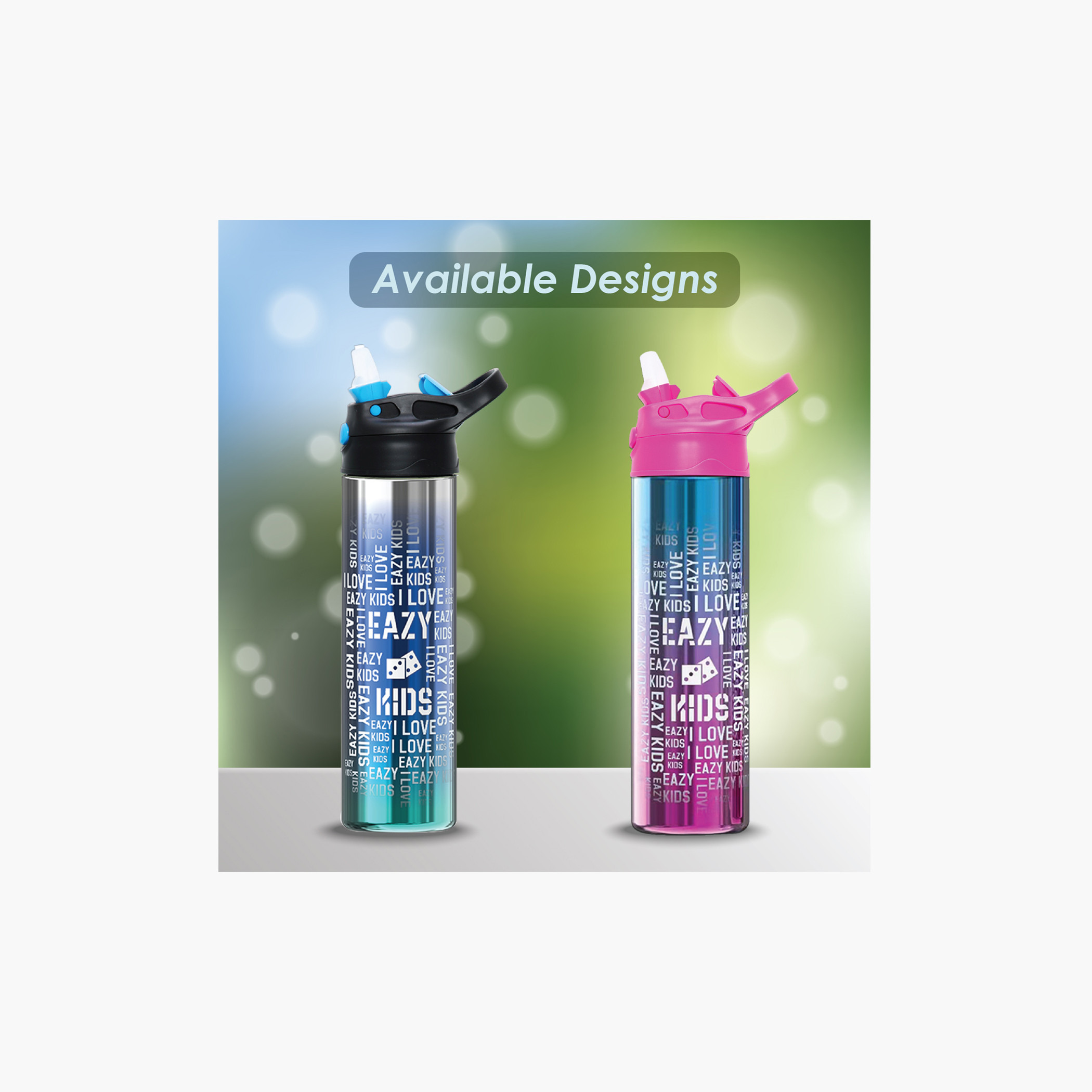 Eazy Kids Typographic Print Double Wall Stainless Steel Water Bottle - 520 ml-school-waterbottles-image-9