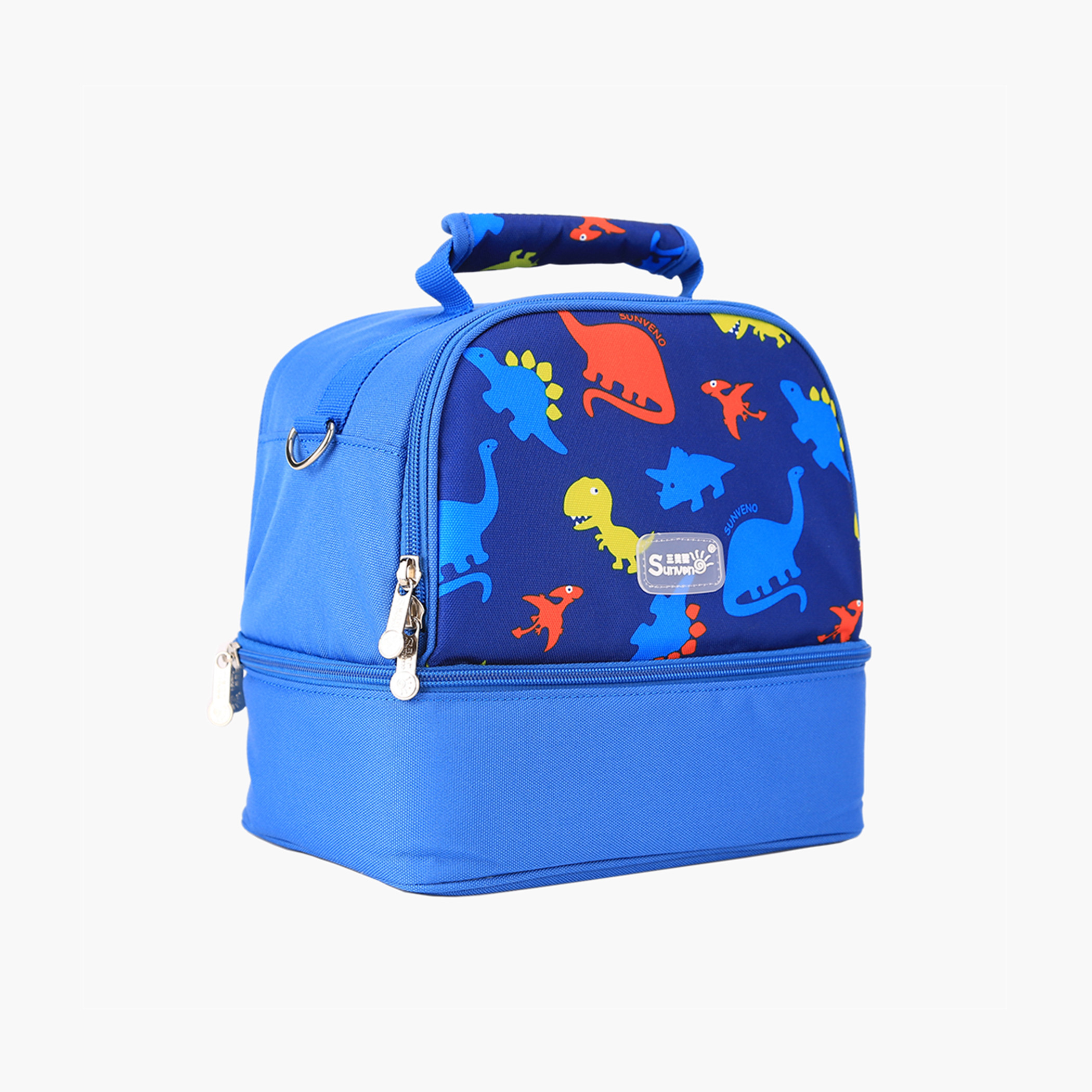 Sunveno Dinosaur Print Insulated Lunch Bag with Zip Closure-school-lunchessentials-lunchbags-image-3