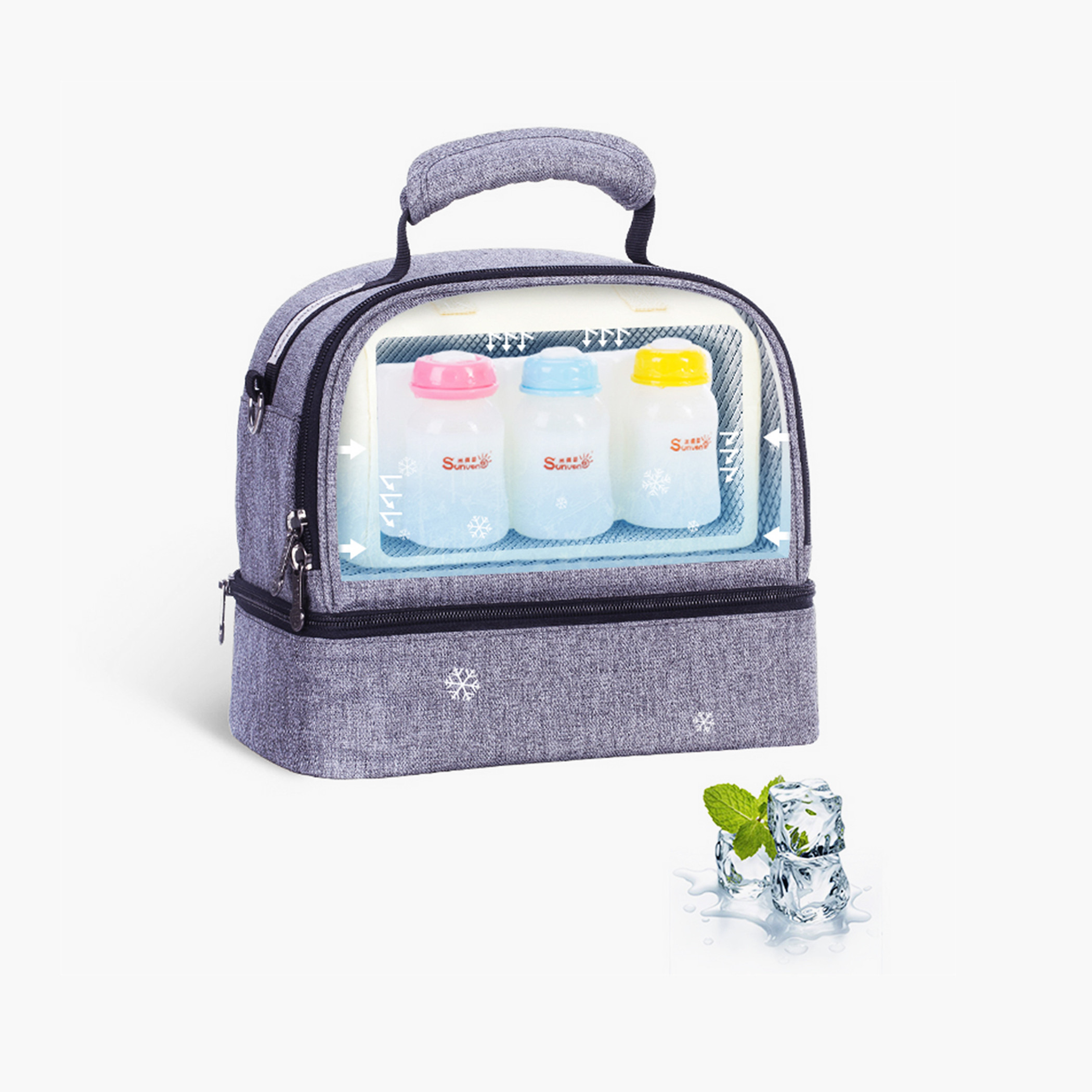 Sunveno Insulated Lunch Bag with Zip Closure-school-lunchessentials-lunchbags-image-3